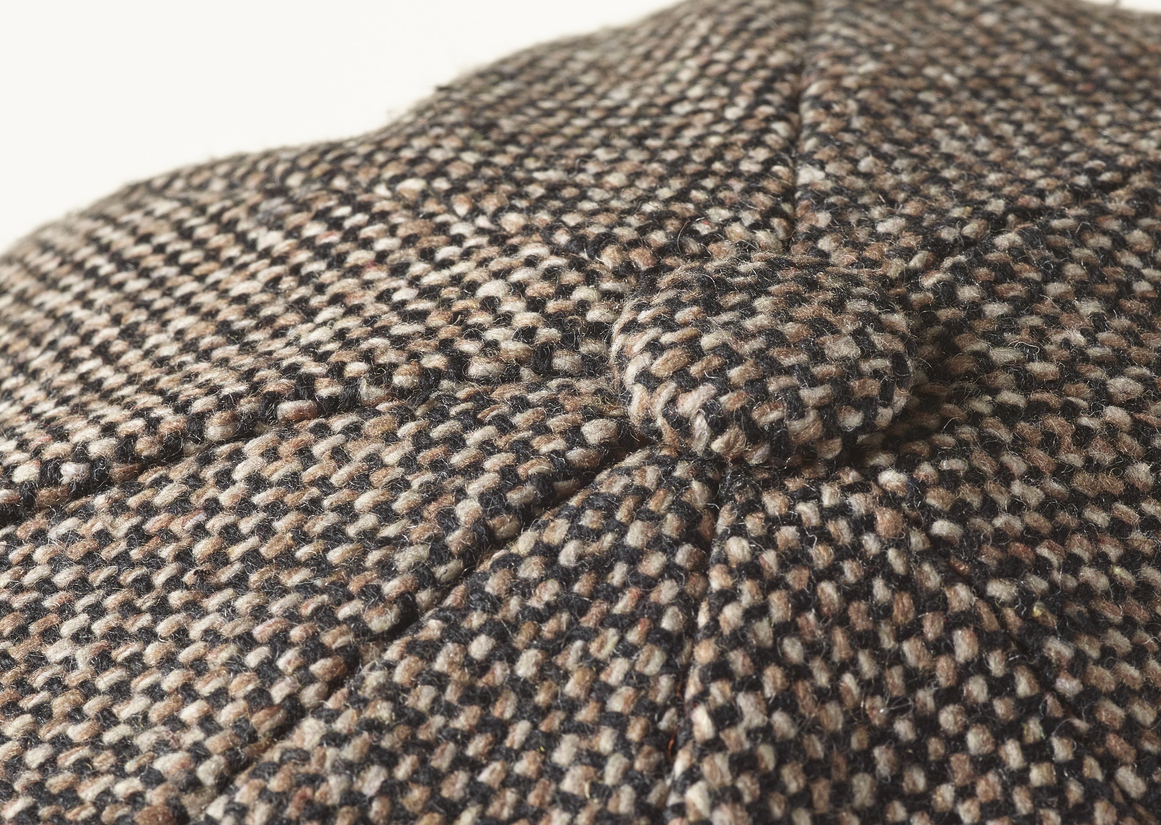 Melton Tweed Wool - Bird's Eye Brown Cap