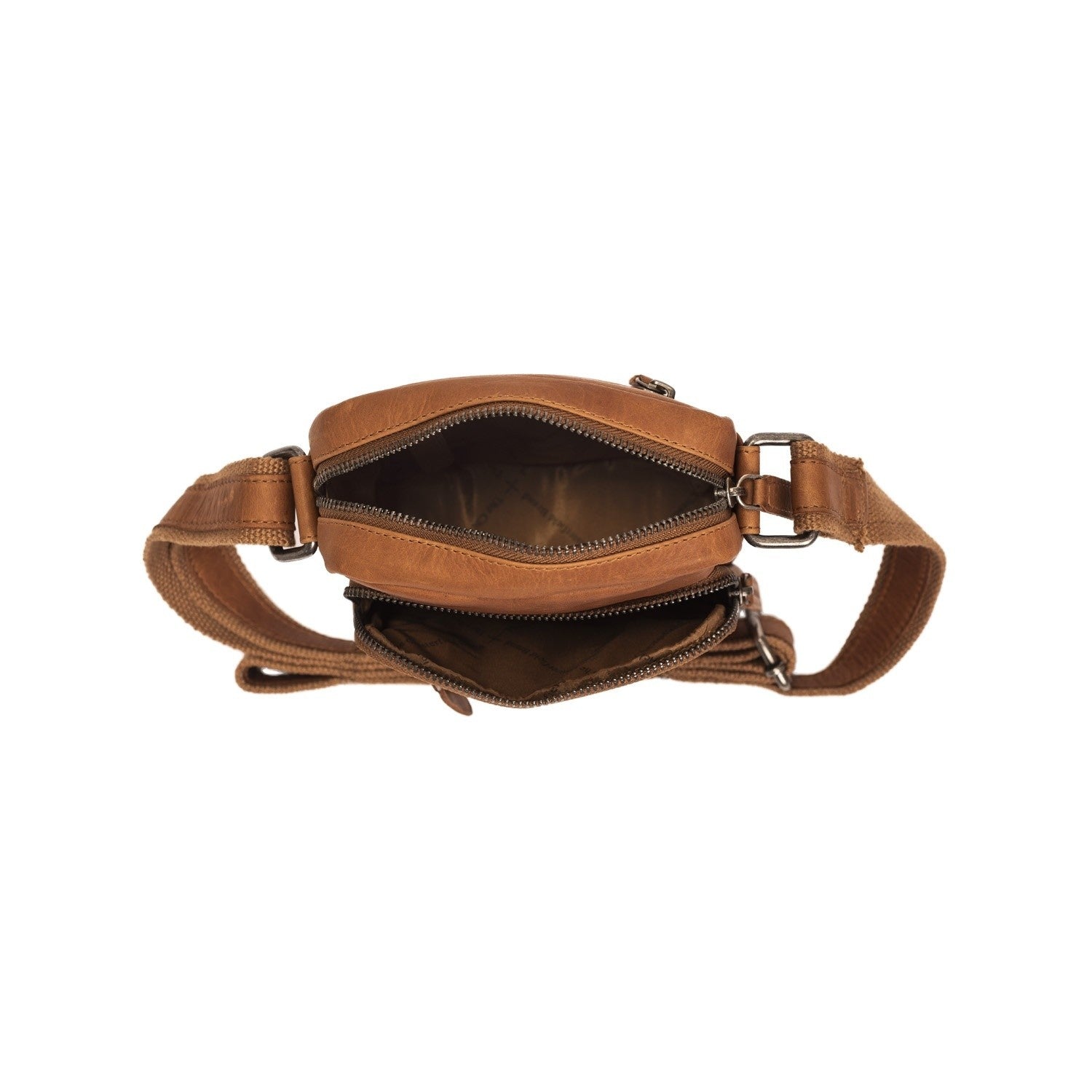 Leren Crossbody Tas Cognac Bremen