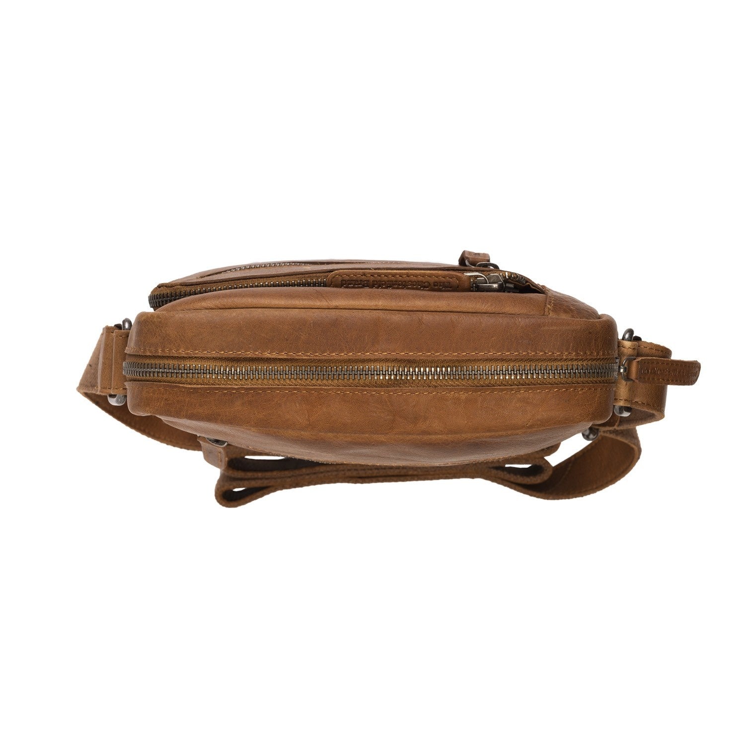 Leren Crossbody Tas Cognac Dessau