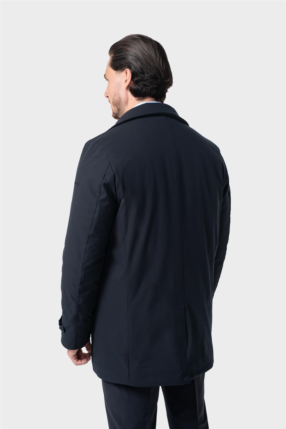 House of Cavani Clayton Padded Long Coat donkerblauw 3