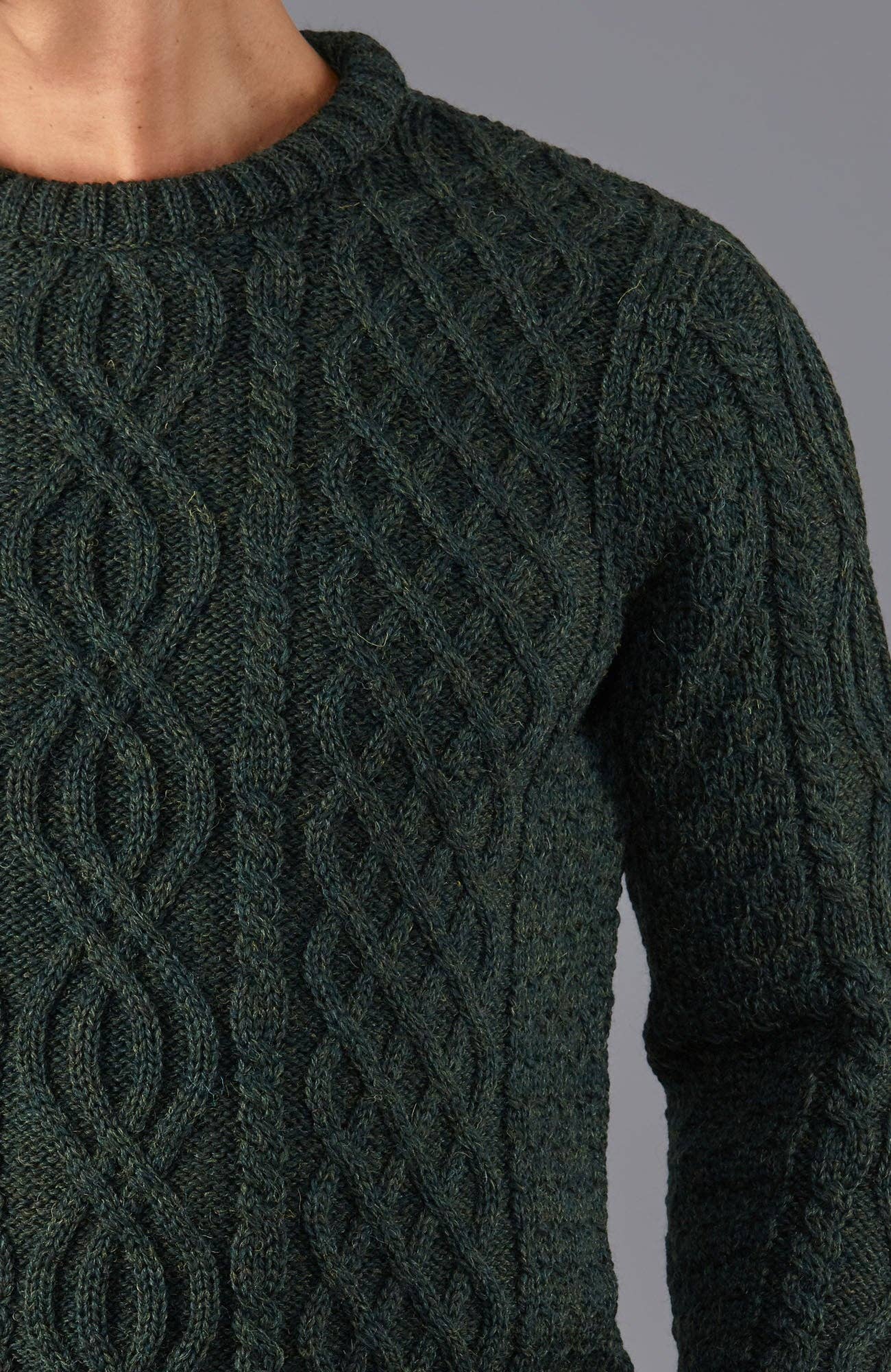 Jarvis Aran Cable sweater van 100% Britse wol voor heren