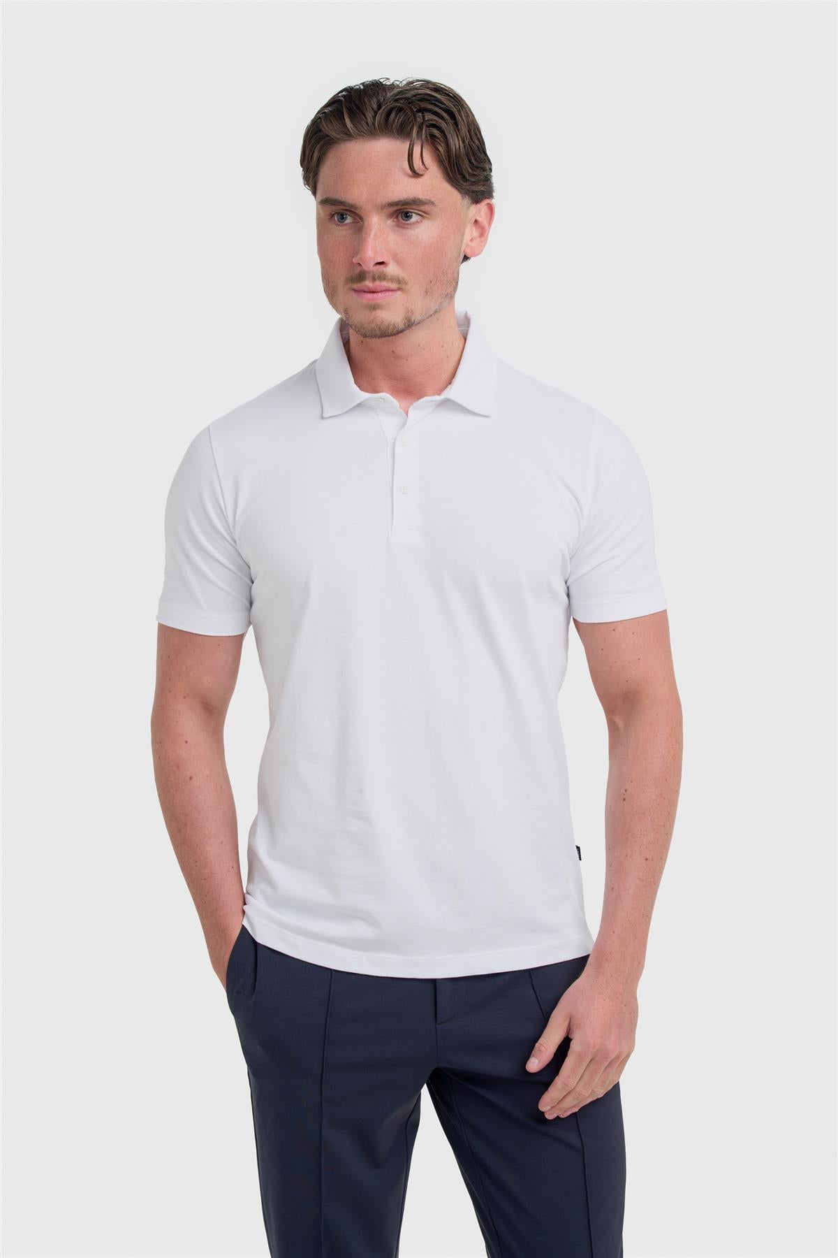 Cavani Sanchez White - Katoenen polo heren 1
