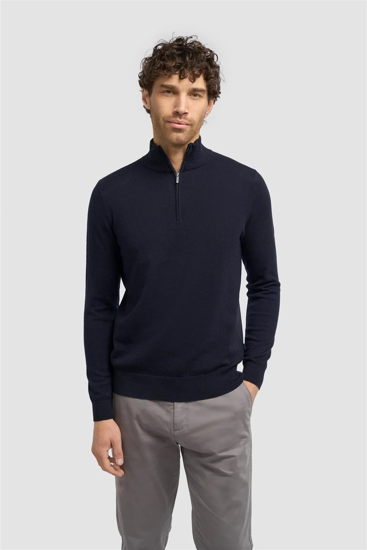 Cavani Ivano Navy - Pullover Heren met Rits