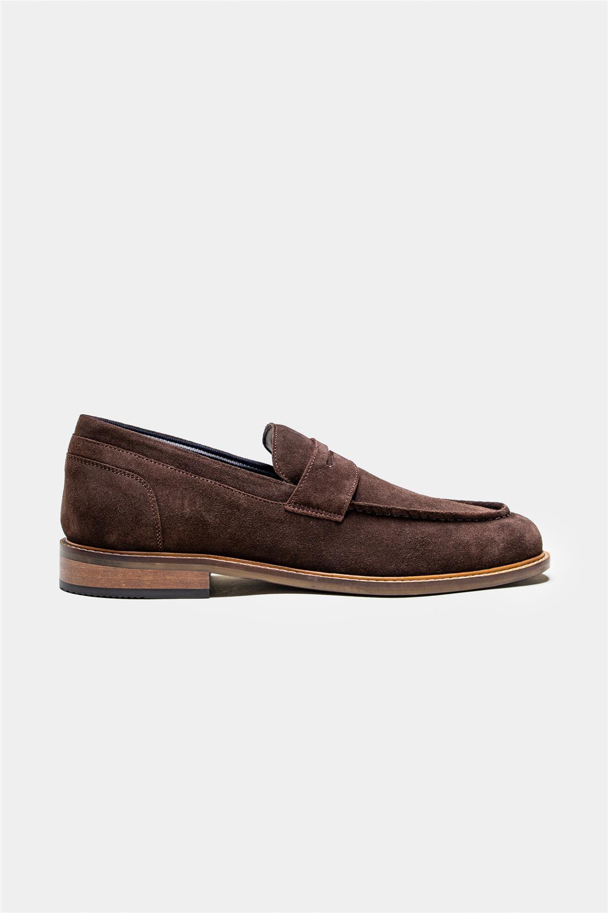 Cavani Jordan Suède Loafers - Donkerbruin