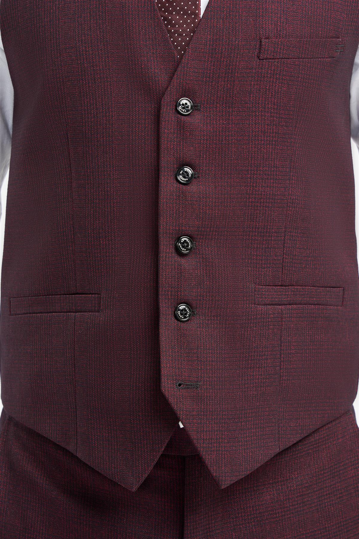 Cavani Caridi - Gilet Wine Red