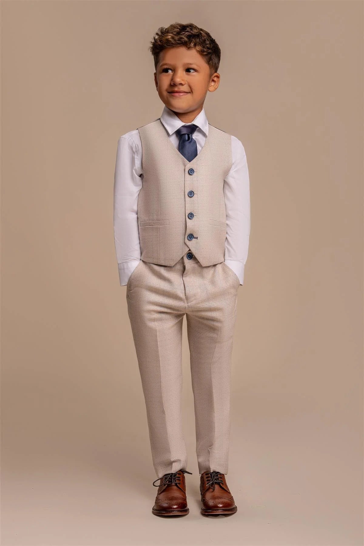 Bedrukte jongenszwemshort - beige, bedrukt, Jongens Bedrukte jongenszwemshort - beige, bedrukt, Jongens