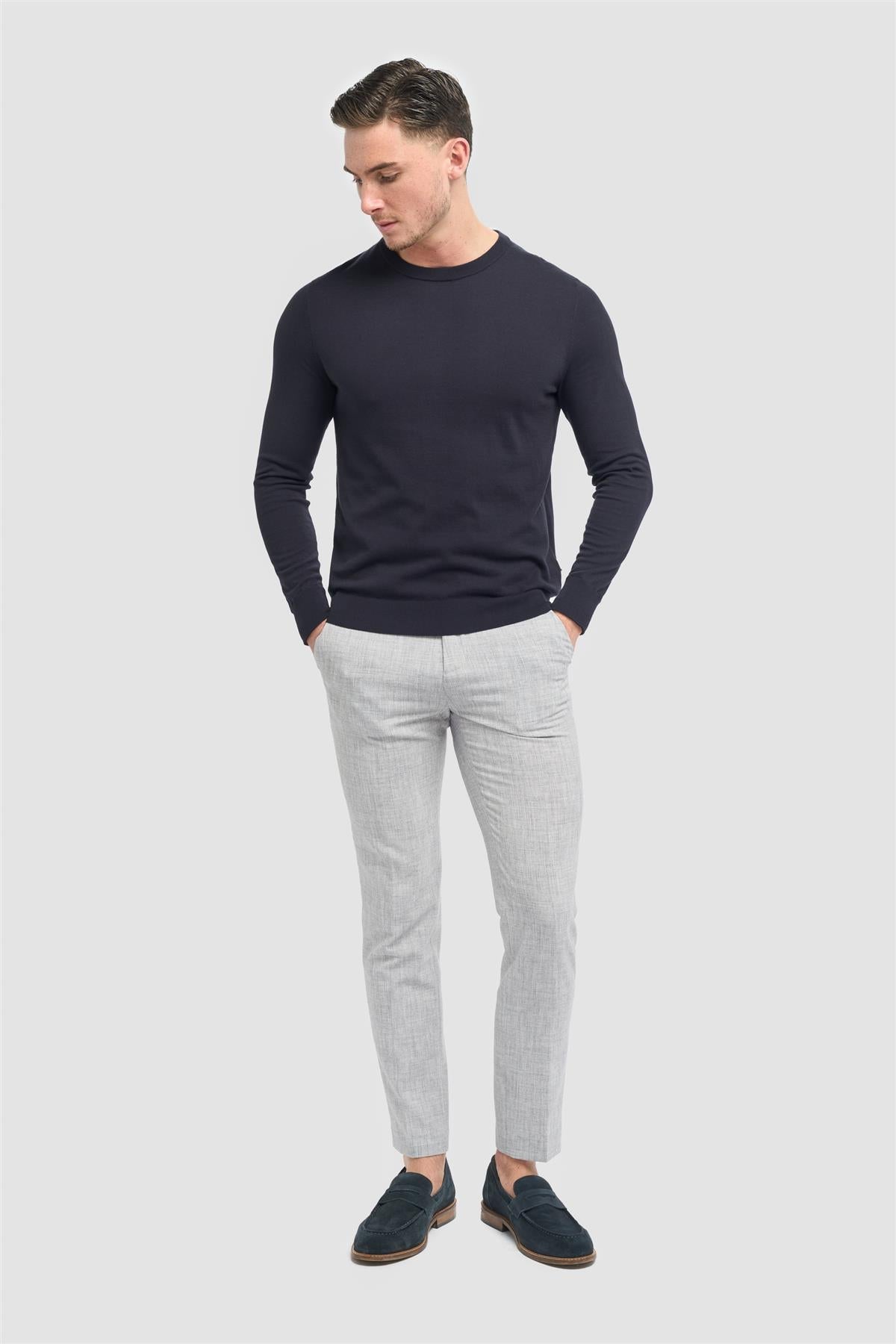 Cavani Savio Navy - Lichtgewicht katoenen trui heren 2