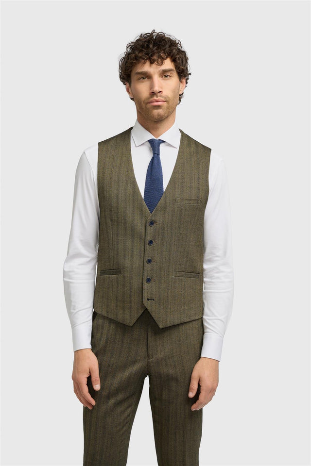 Cavani - Gilet Damon Sage | Single Breasted