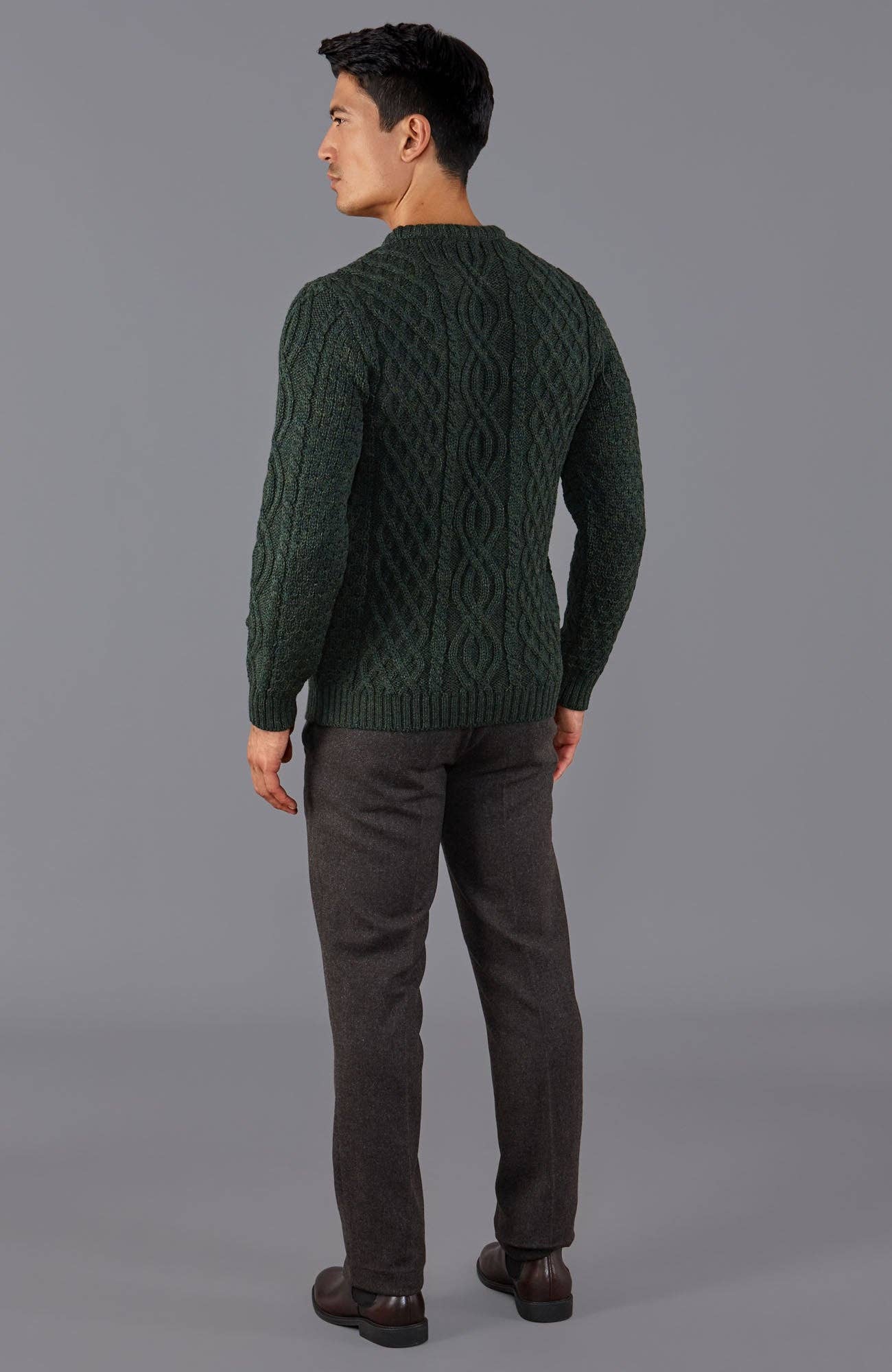 Jarvis Aran Cable sweater van 100% Britse wol voor heren