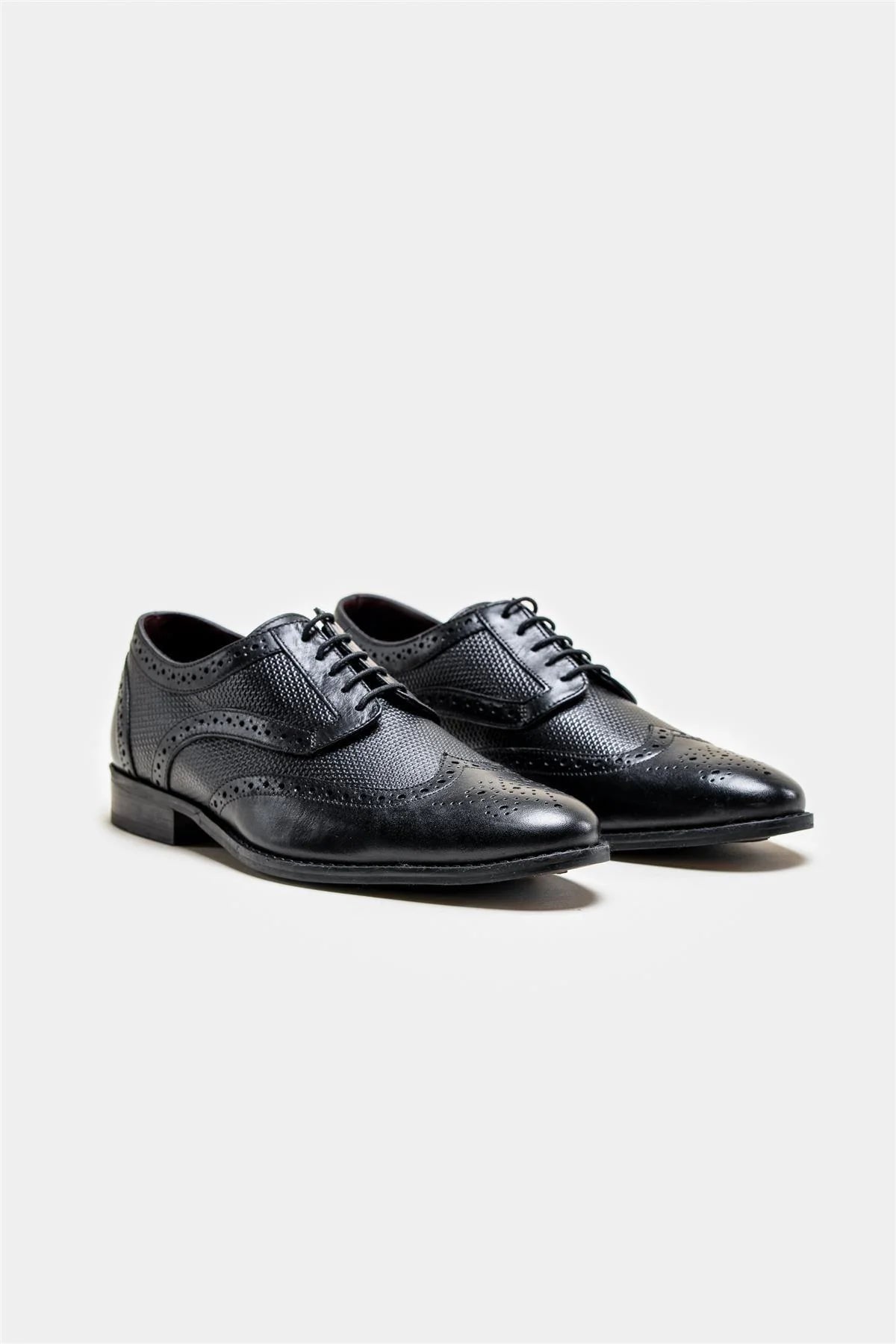 Cavani Orleans Schoenen Black - Wingtip Brogue