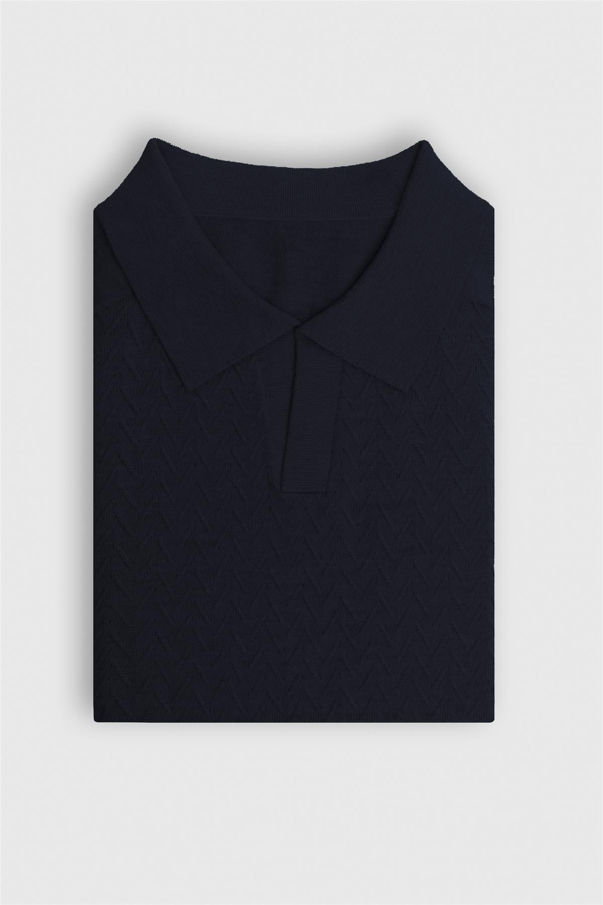 Cavani Turin Navy - Gebreide polo heren 4