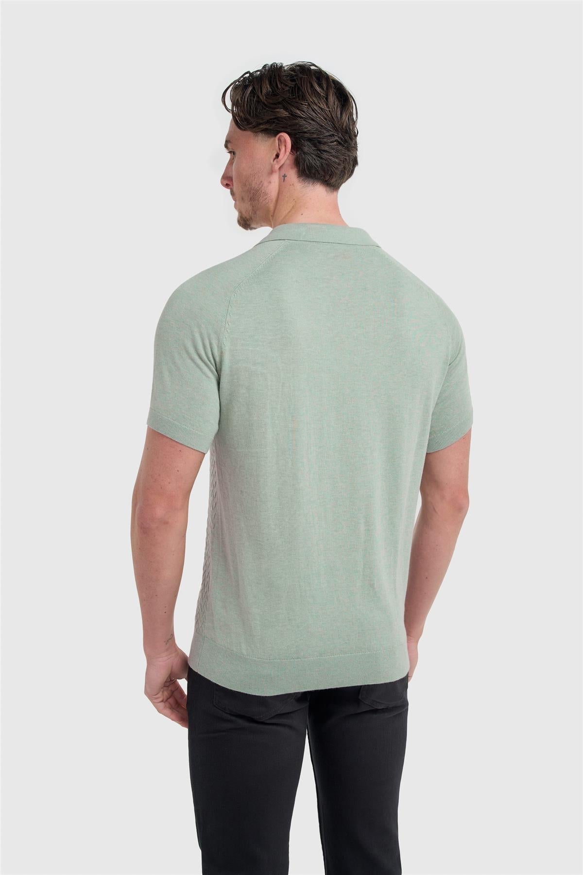 Cavani Turin Sage - Gebreide polo heren 3