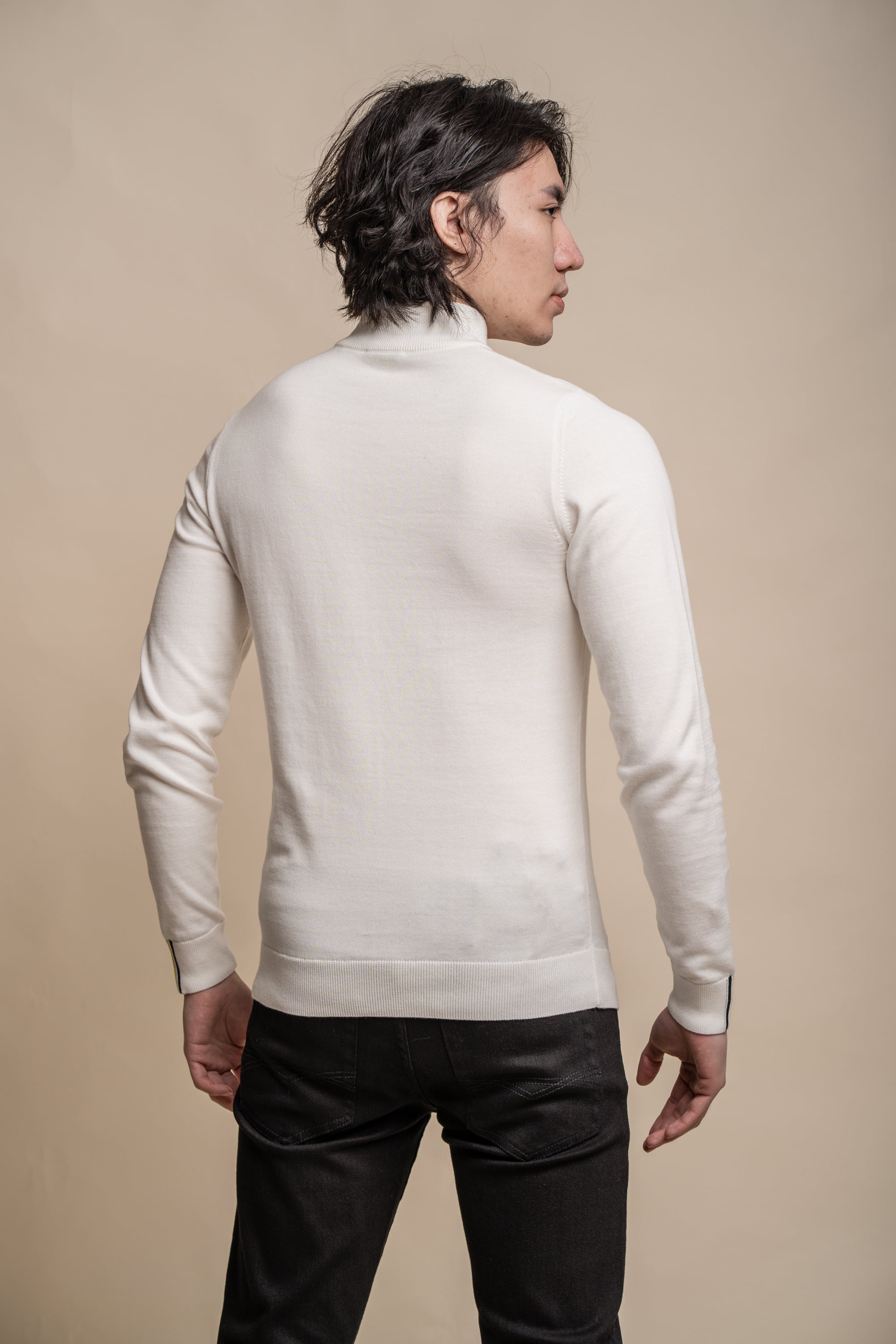 Cavani Avanti Ecru - Pullover Heren met Rits