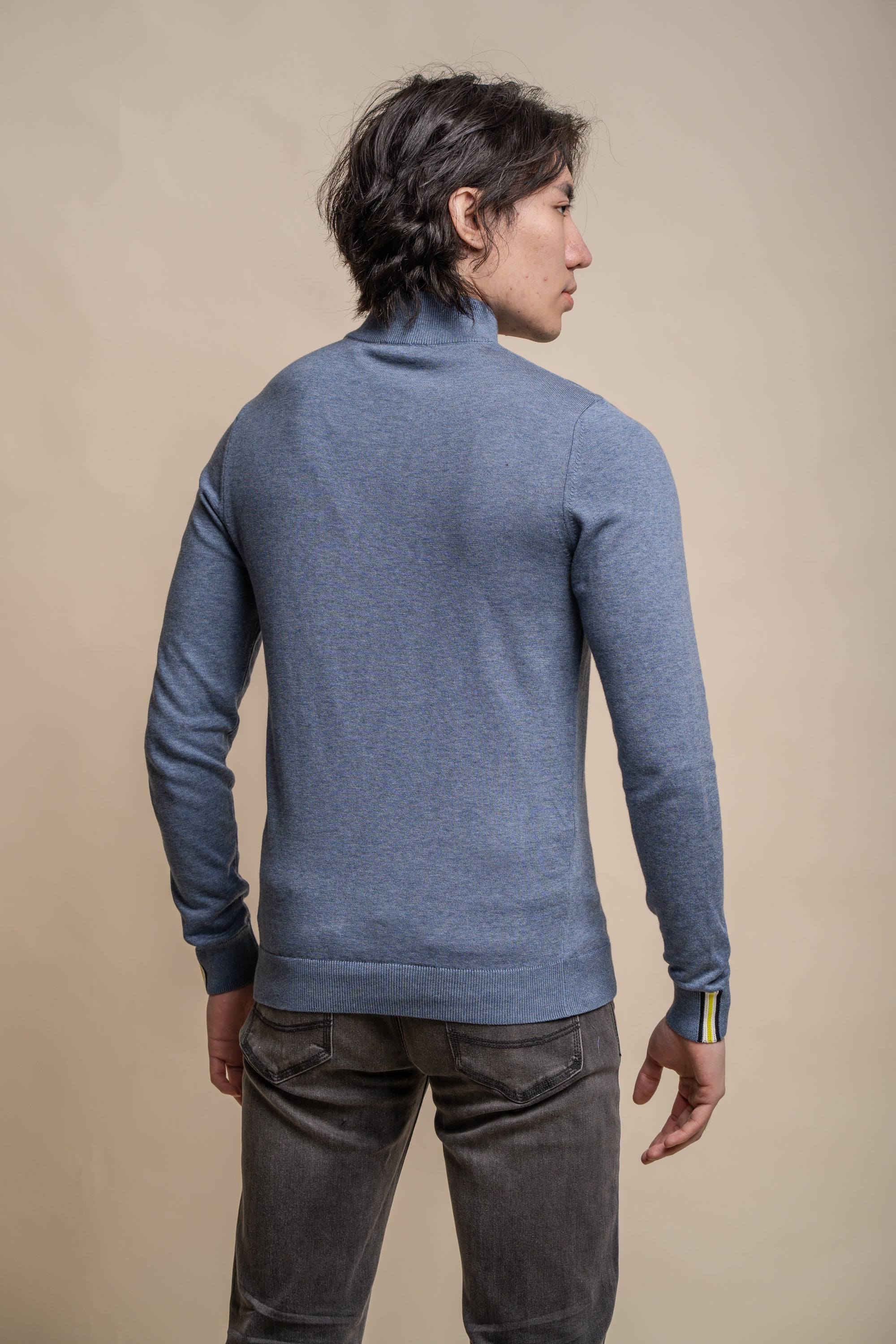 Cavani Avanti Ecru - Pullover Heren met Rits