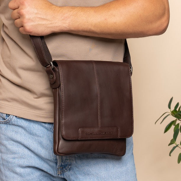 Leren Crossbody Tas Bruin Bodin