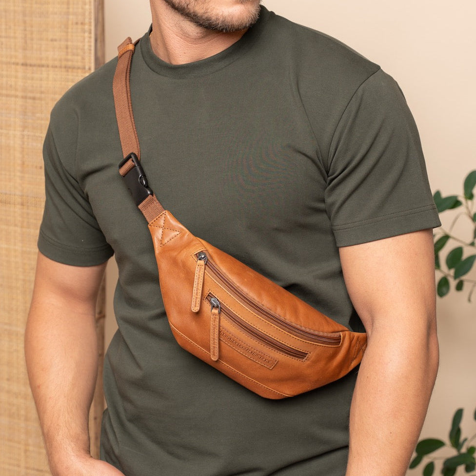Leren Heuptas Cognac Brana