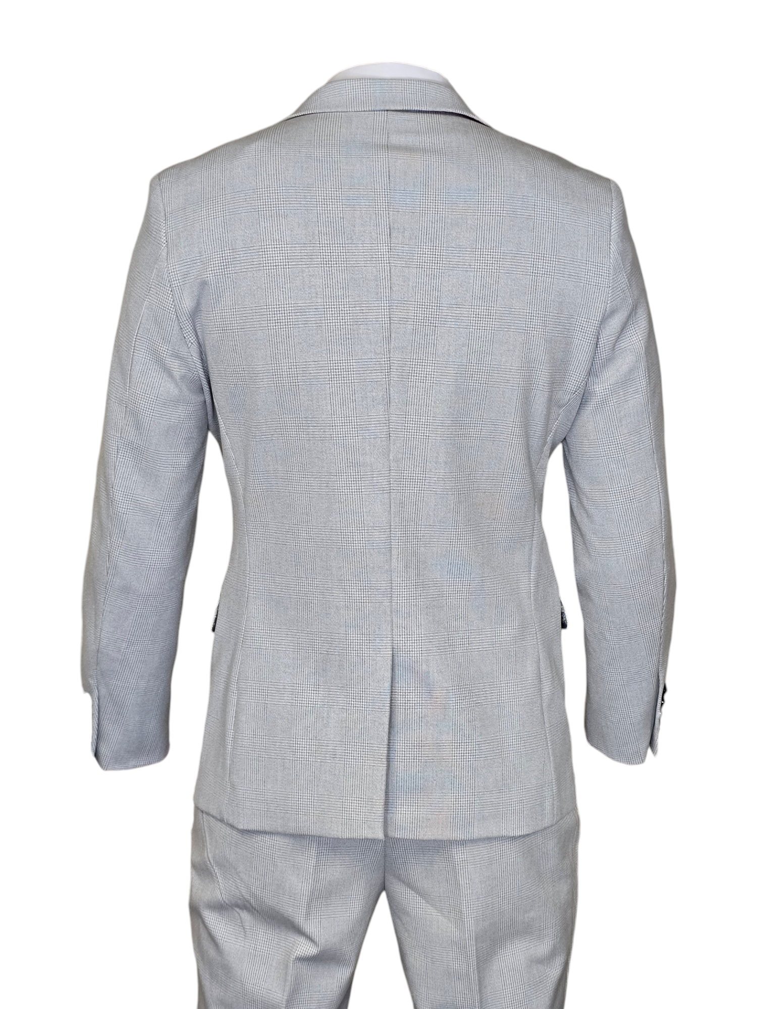 2-delig pak - wit heren kostuum geruit - Marc Darcy 2pc Bromley Stone suit