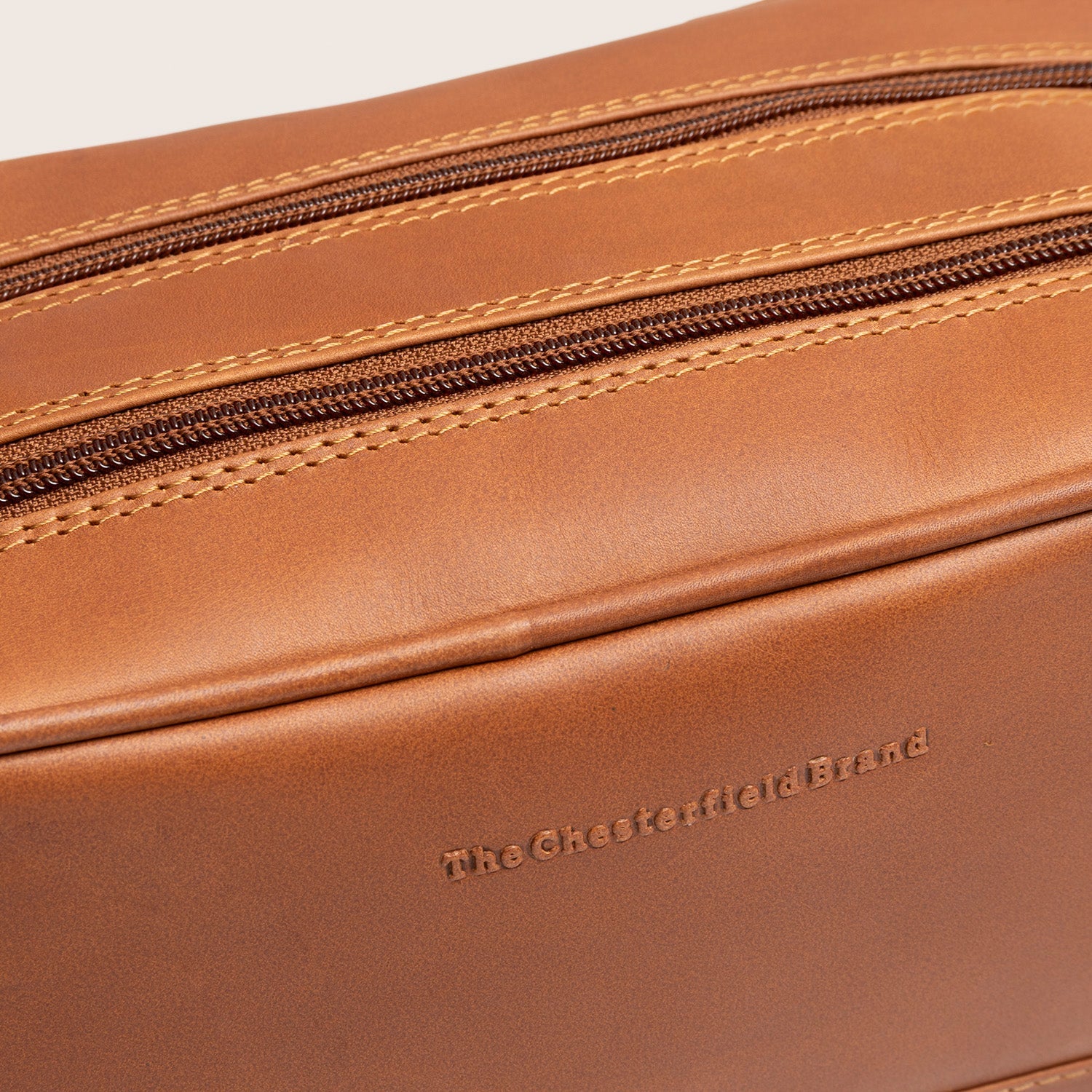 Leren Toilettas Cognac Stacey