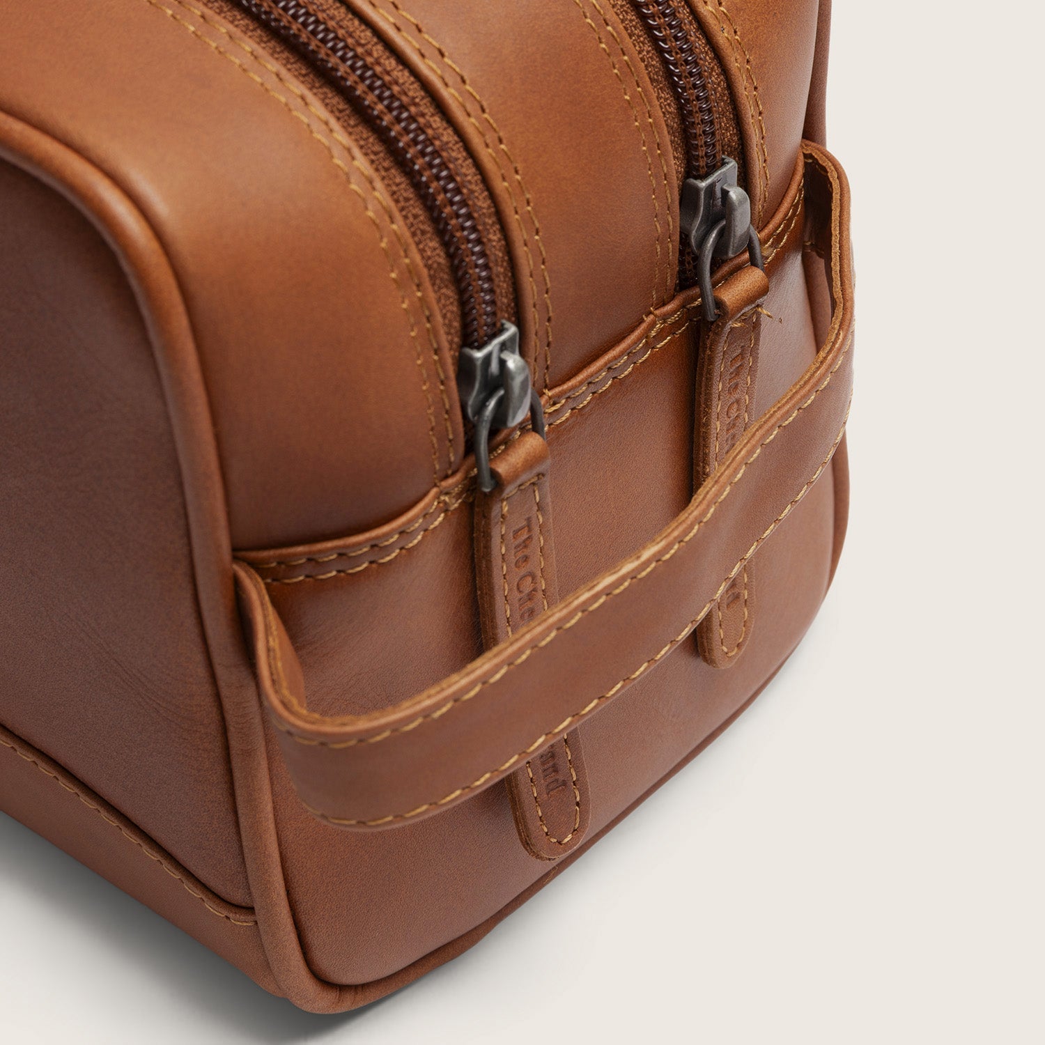 Leren Toilettas Cognac Stacey
