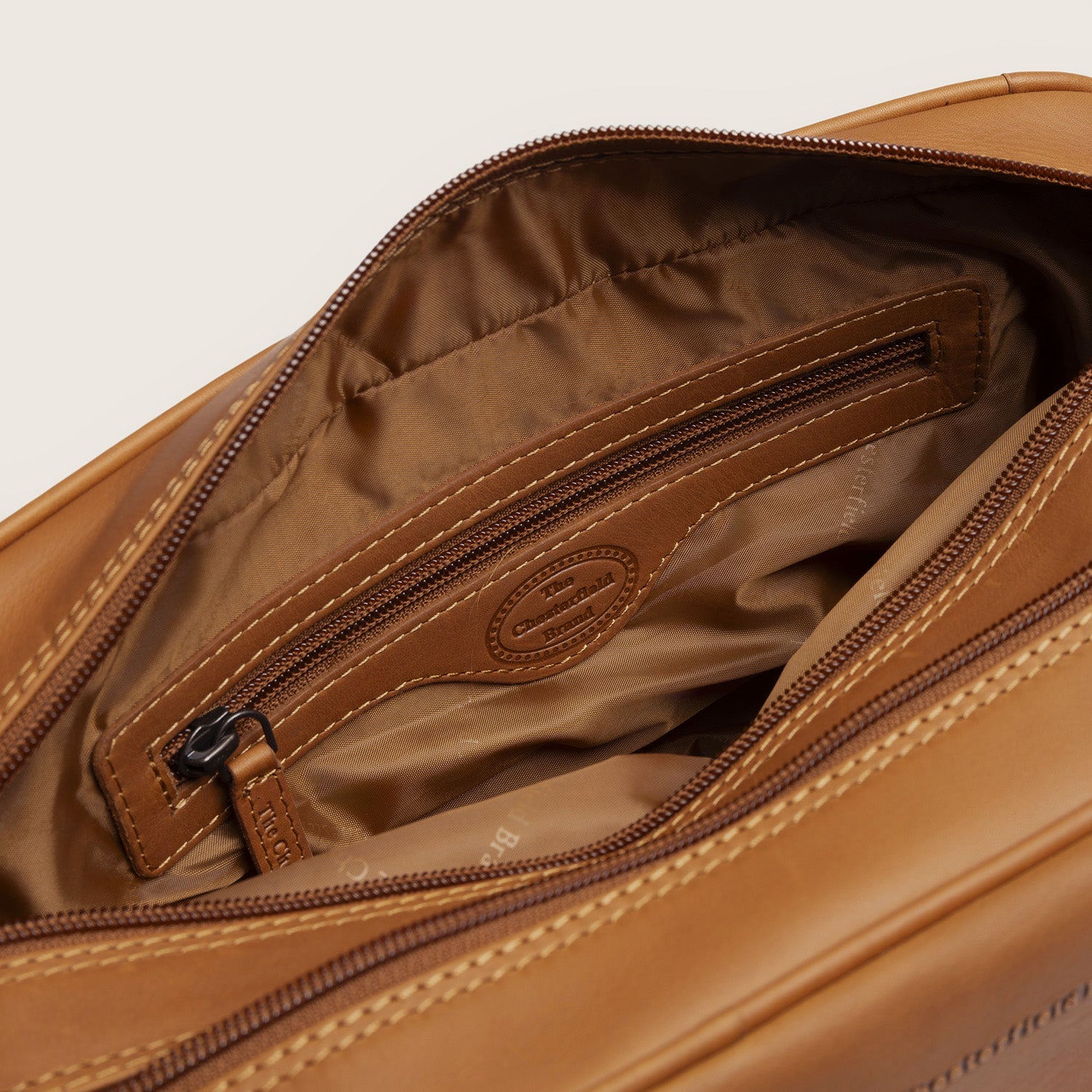 Leren Toilettas Cognac Stefan