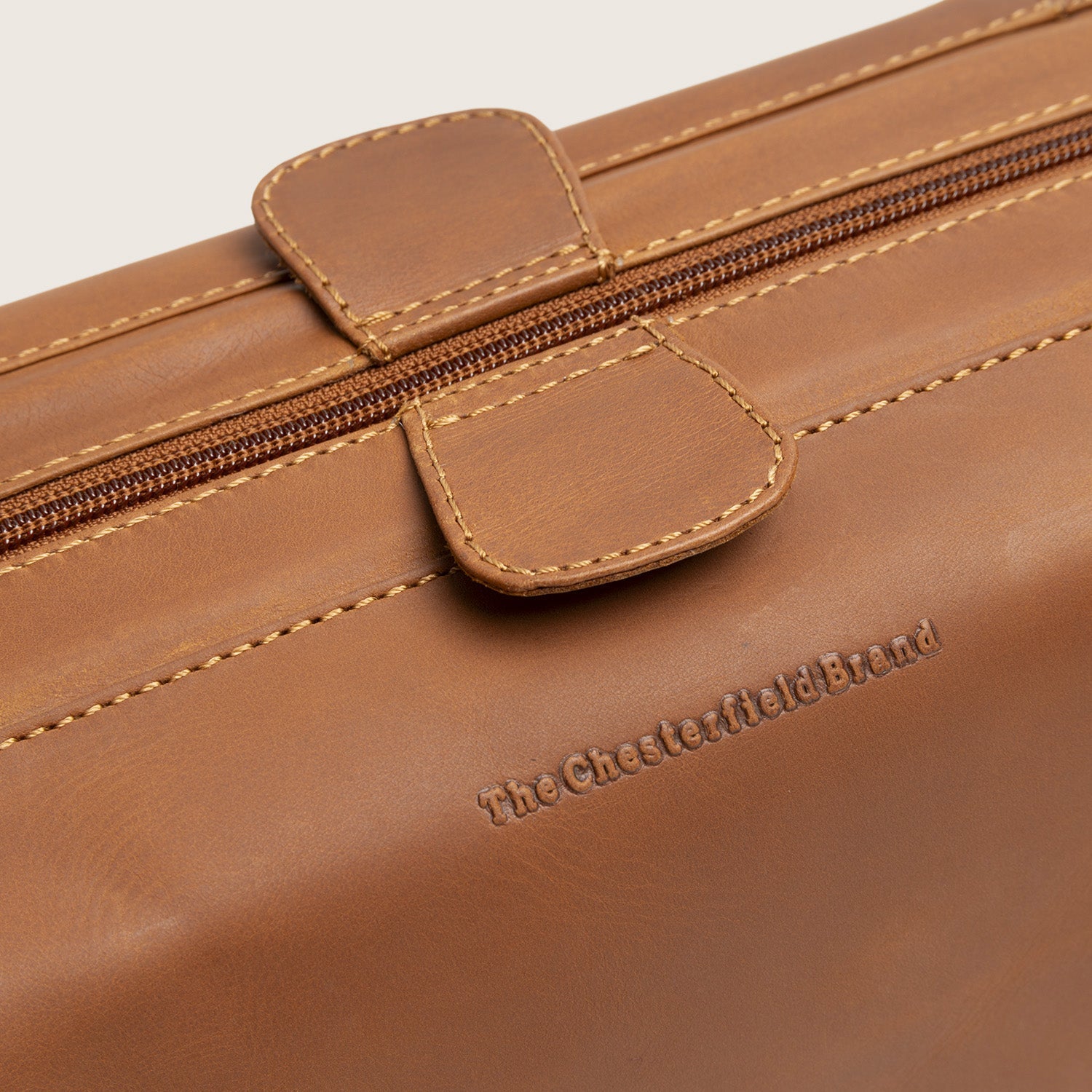 Leren Toilettas Cognac Vince