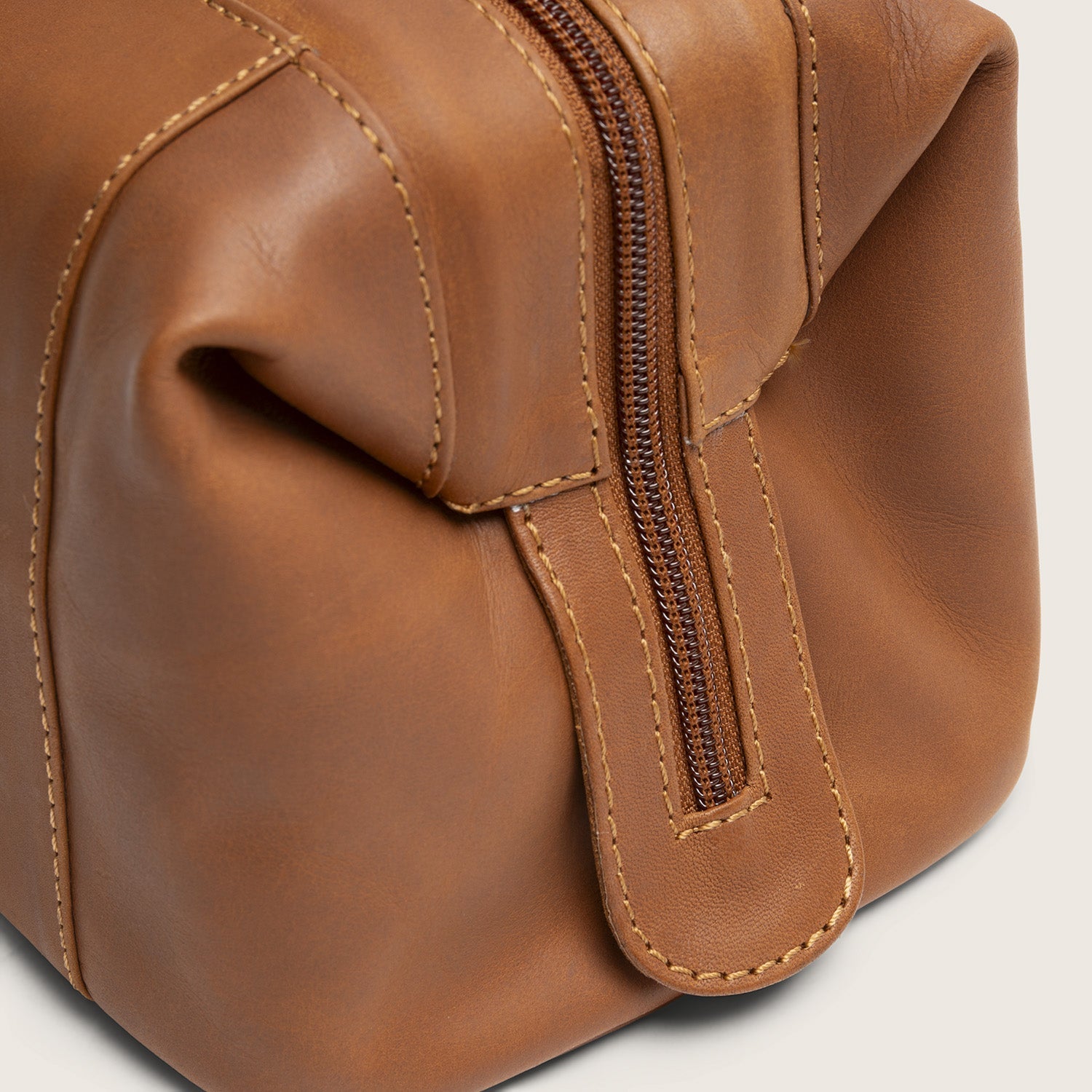 Leren Toilettas Cognac Vince