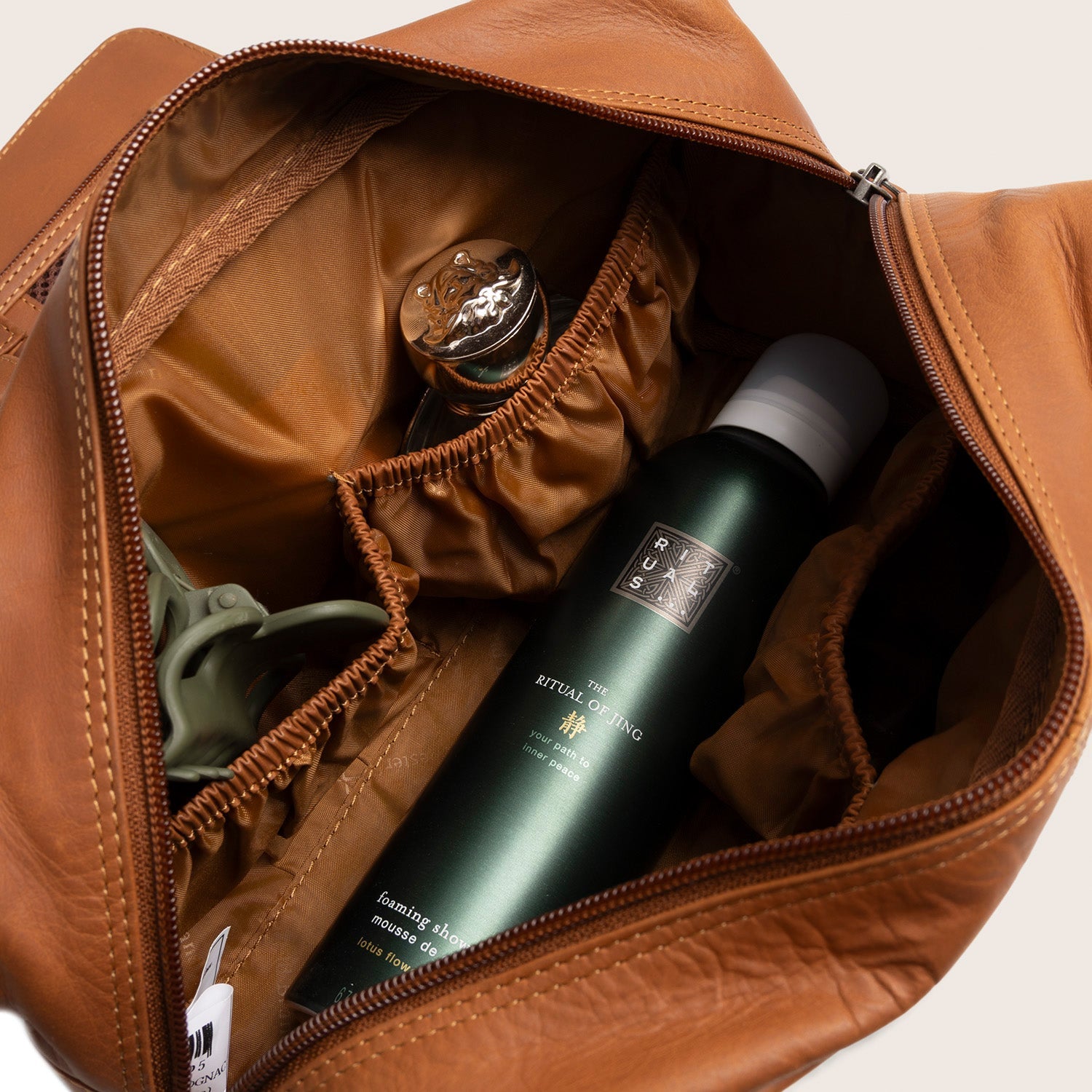 Leren Toilettas Cognac Rosario