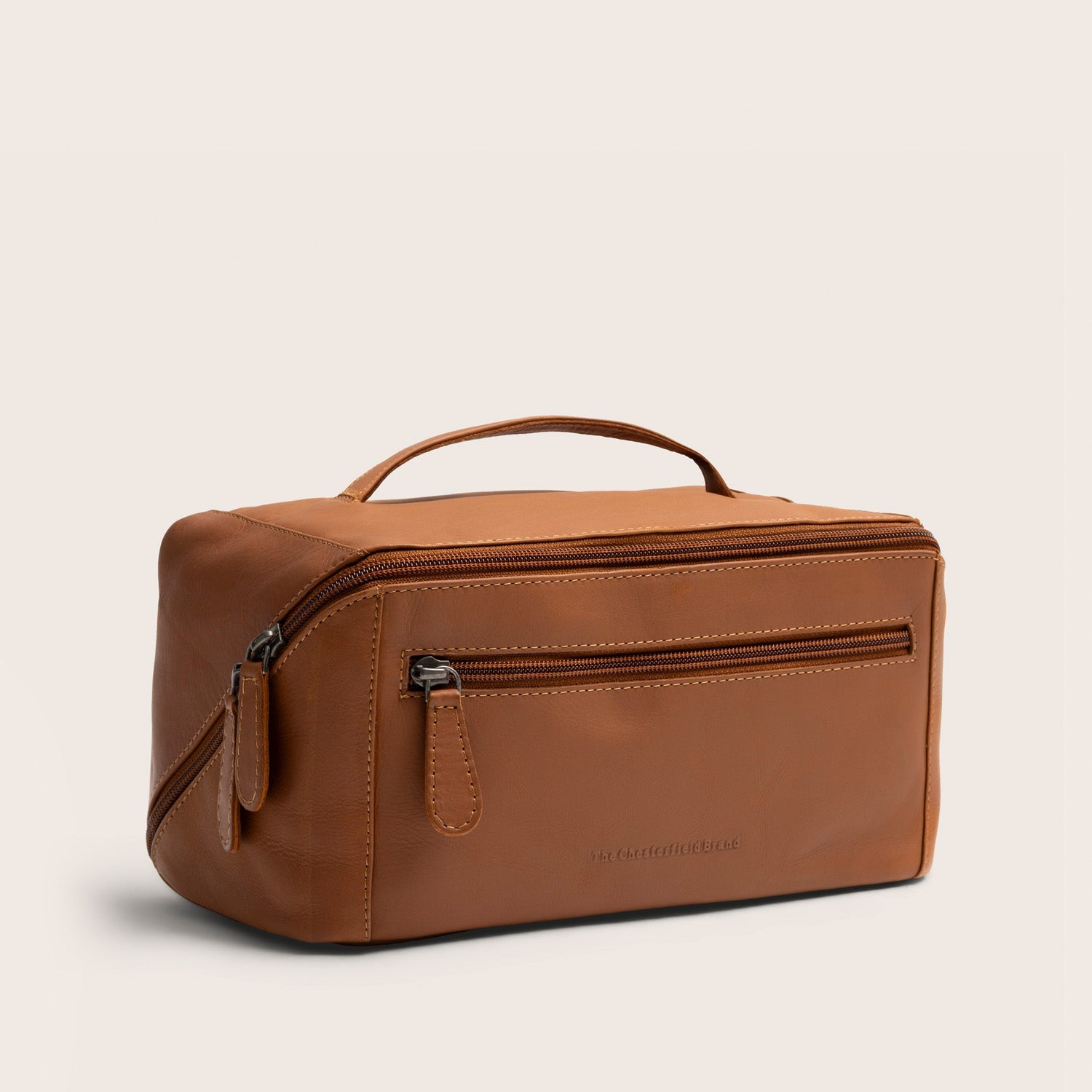 Leren Toilettas Cognac Elmia