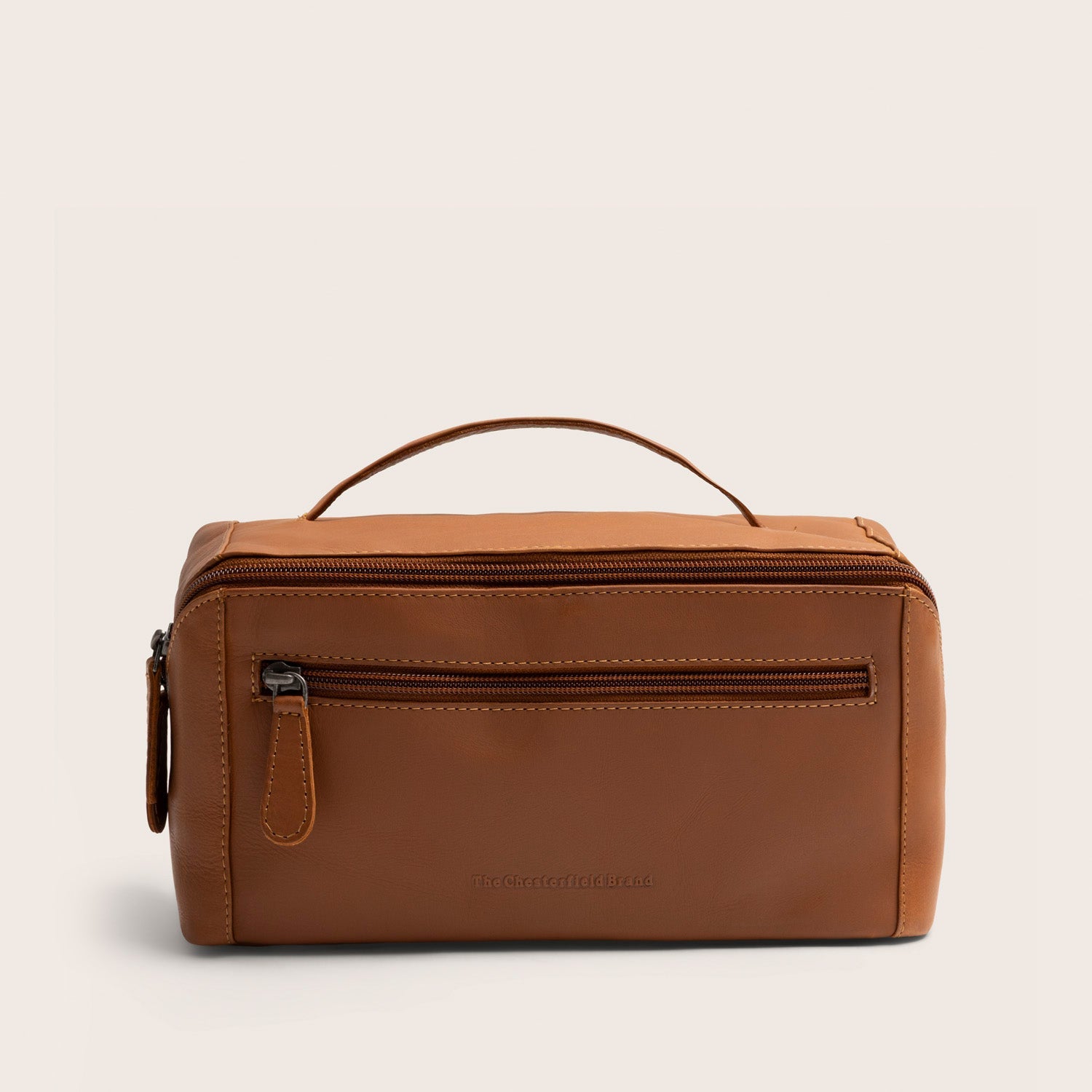 Leren Toilettas Cognac Elmia
