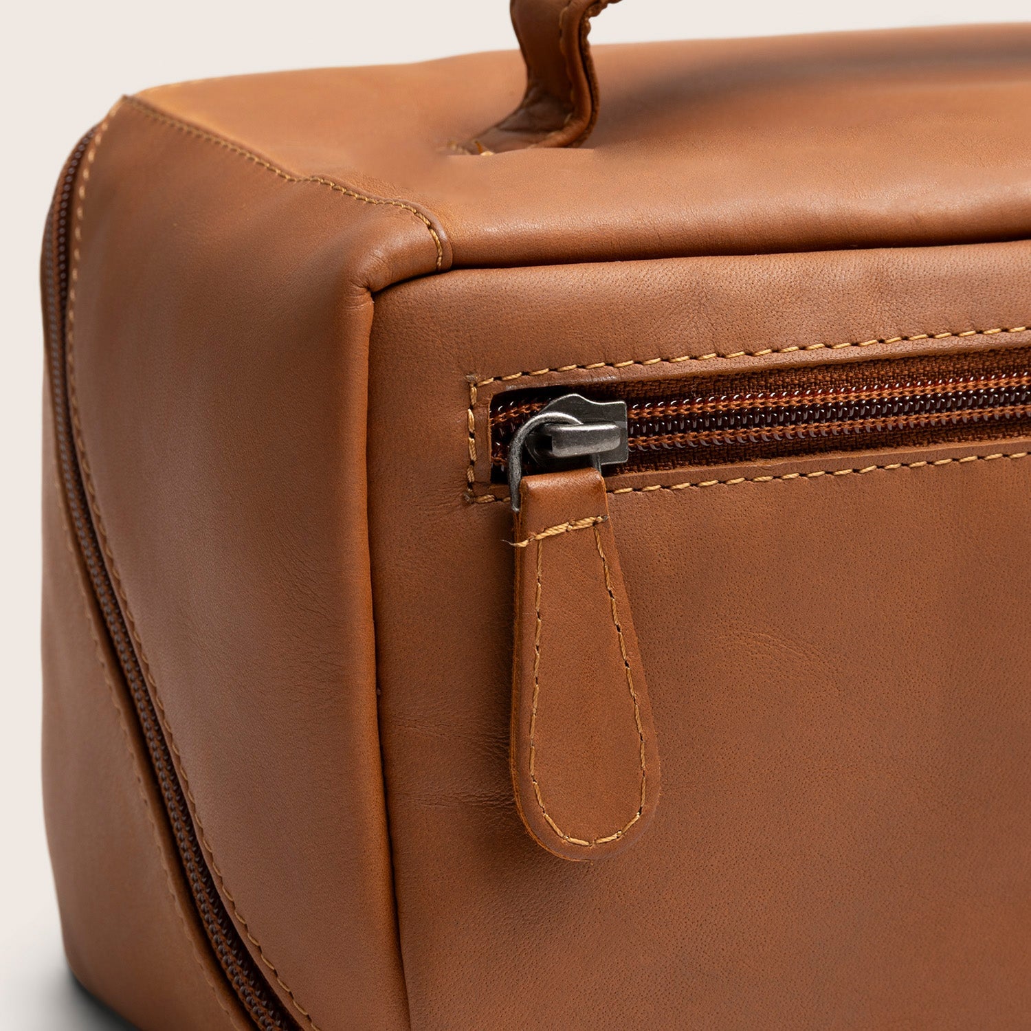 Leren Toilettas Cognac Elmia