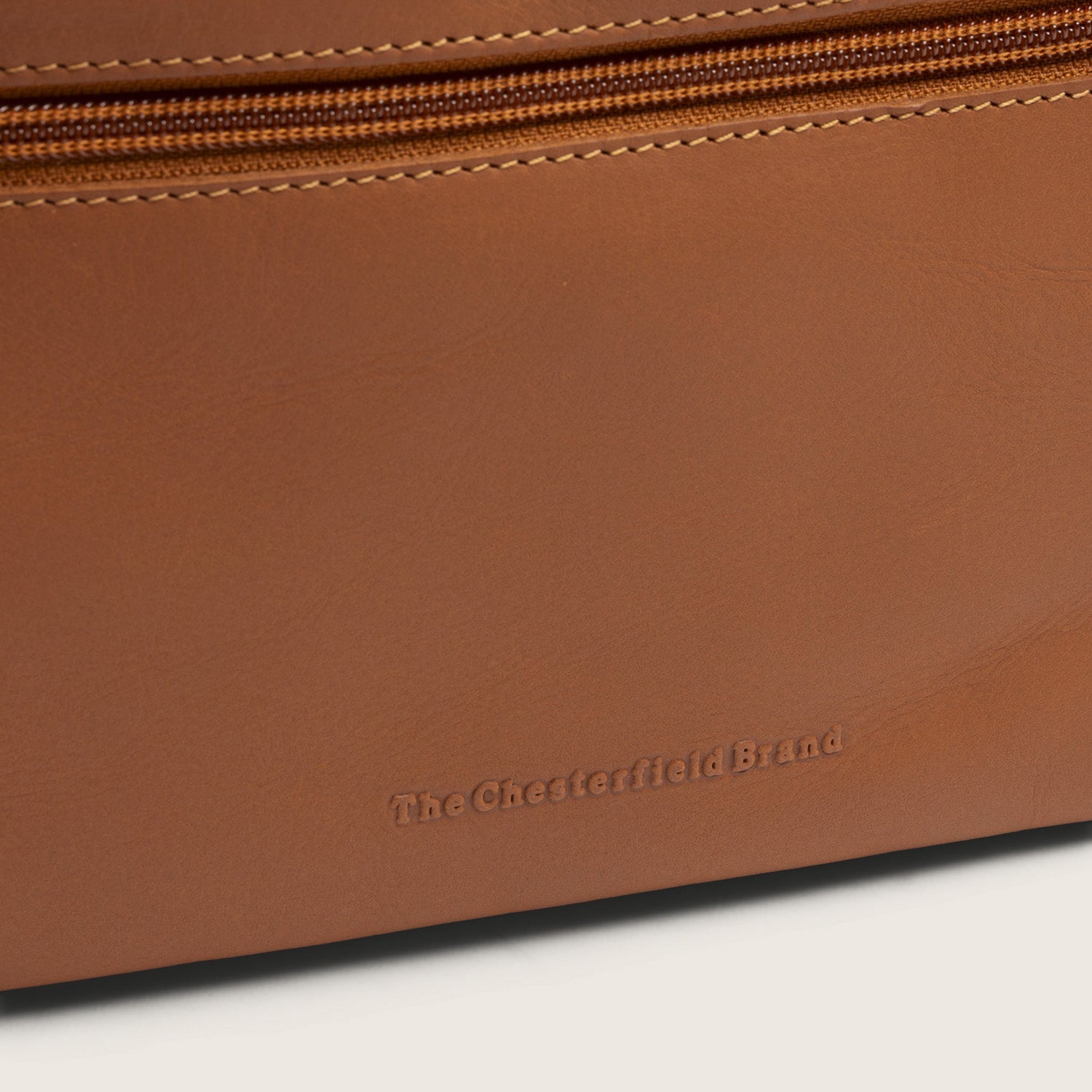 Leren Toilettas Cognac Trevia