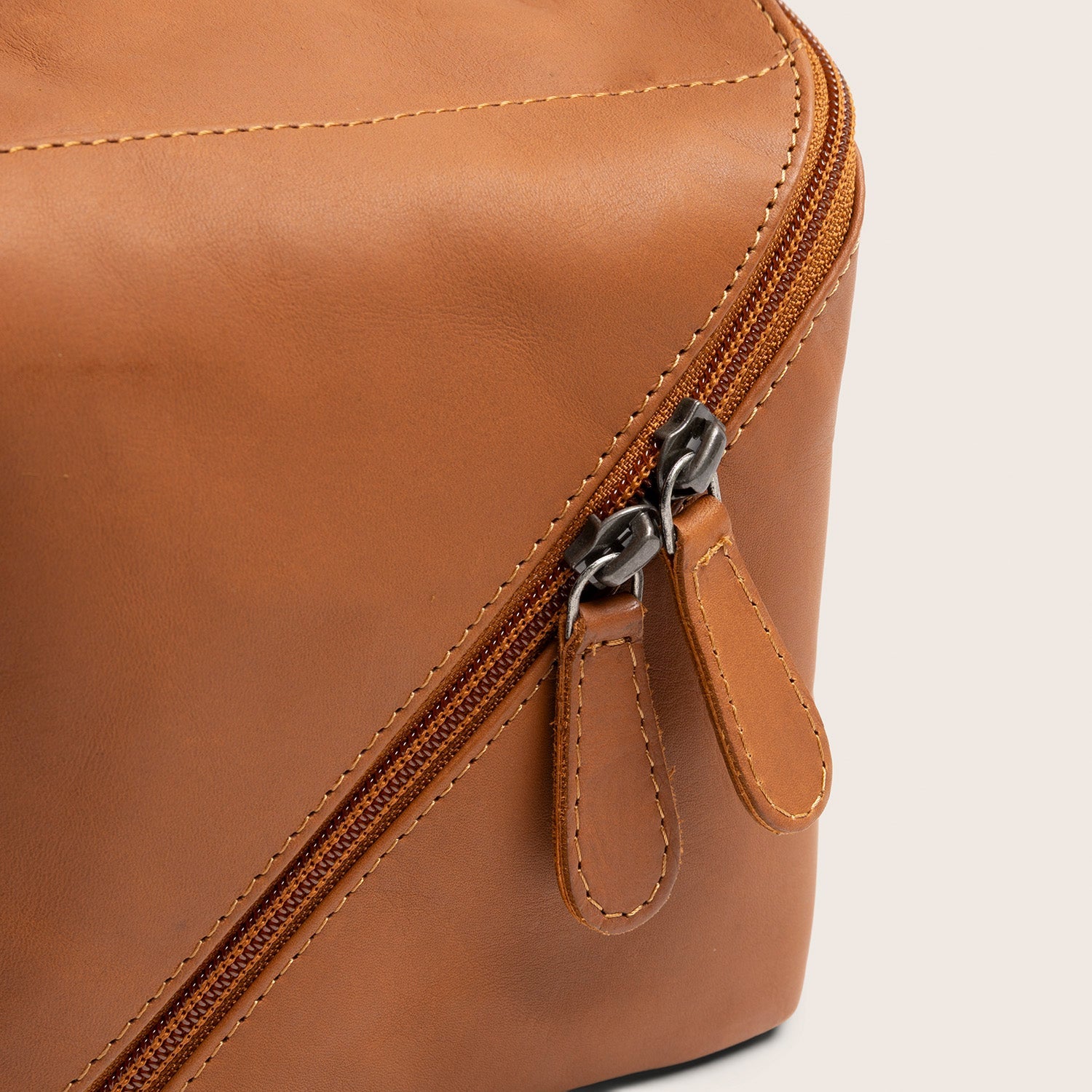 Leren Toilettas Cognac Trevia