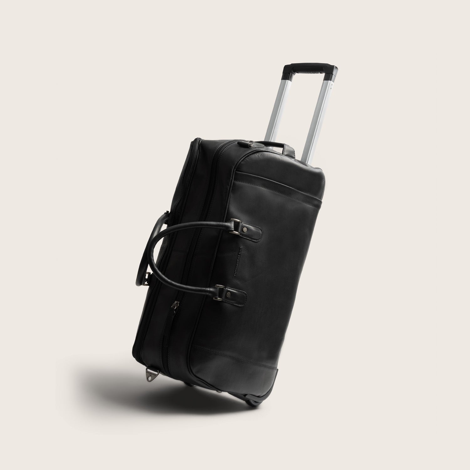 Leren Trolley Weekendtas Zwart Jayven