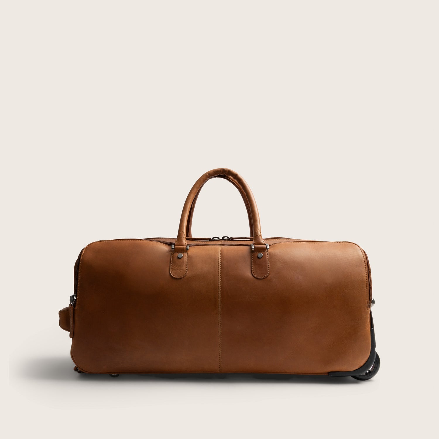 Leren Trolley Weekendtas Cognac Jayven