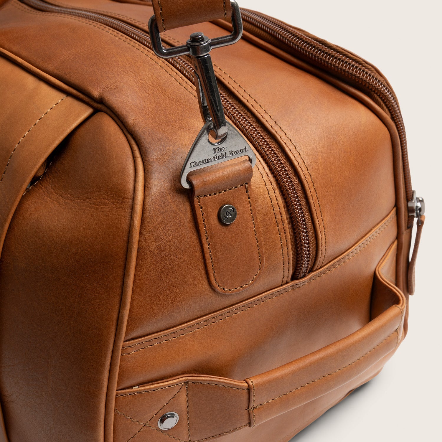 Leren Trolley Weekendtas Cognac Jayven