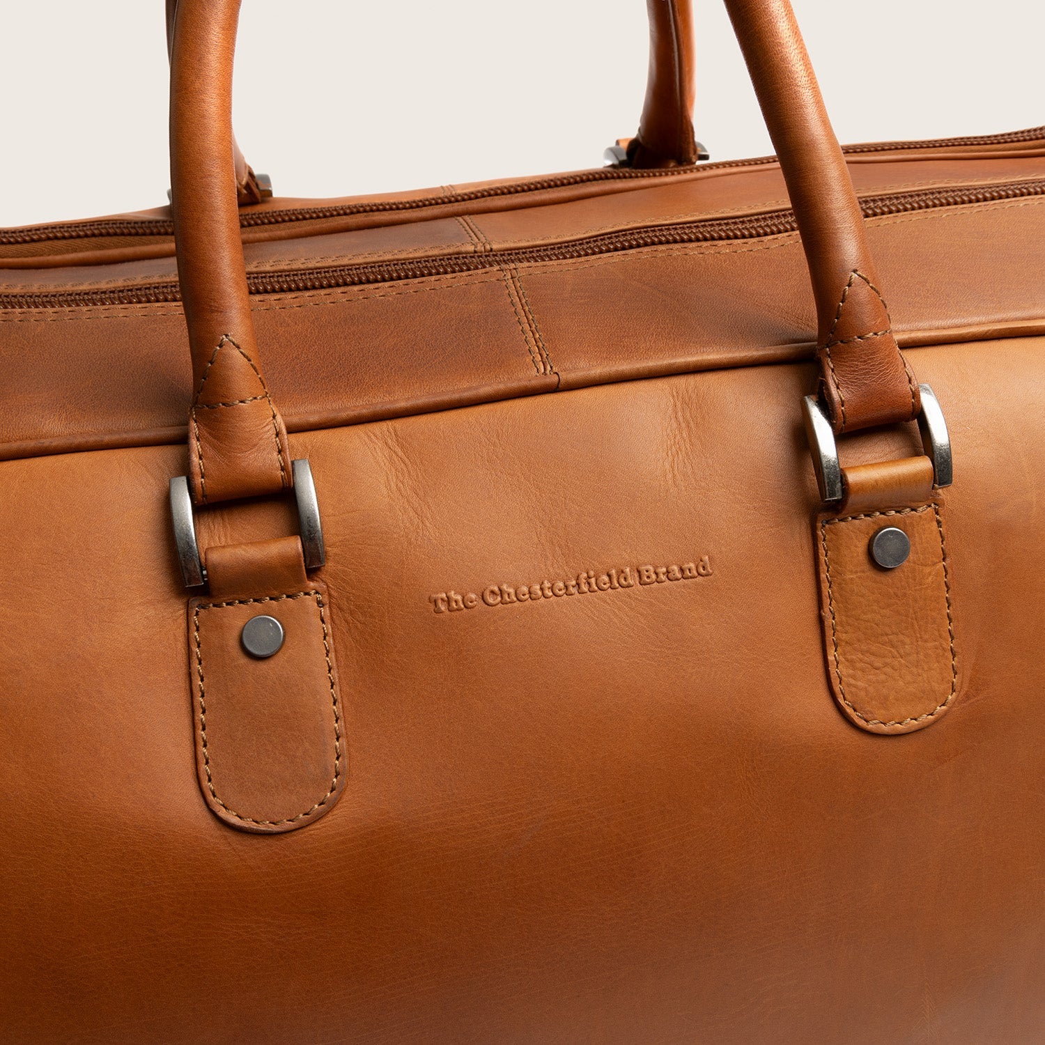 Leren Trolley Weekendtas Cognac Jayven