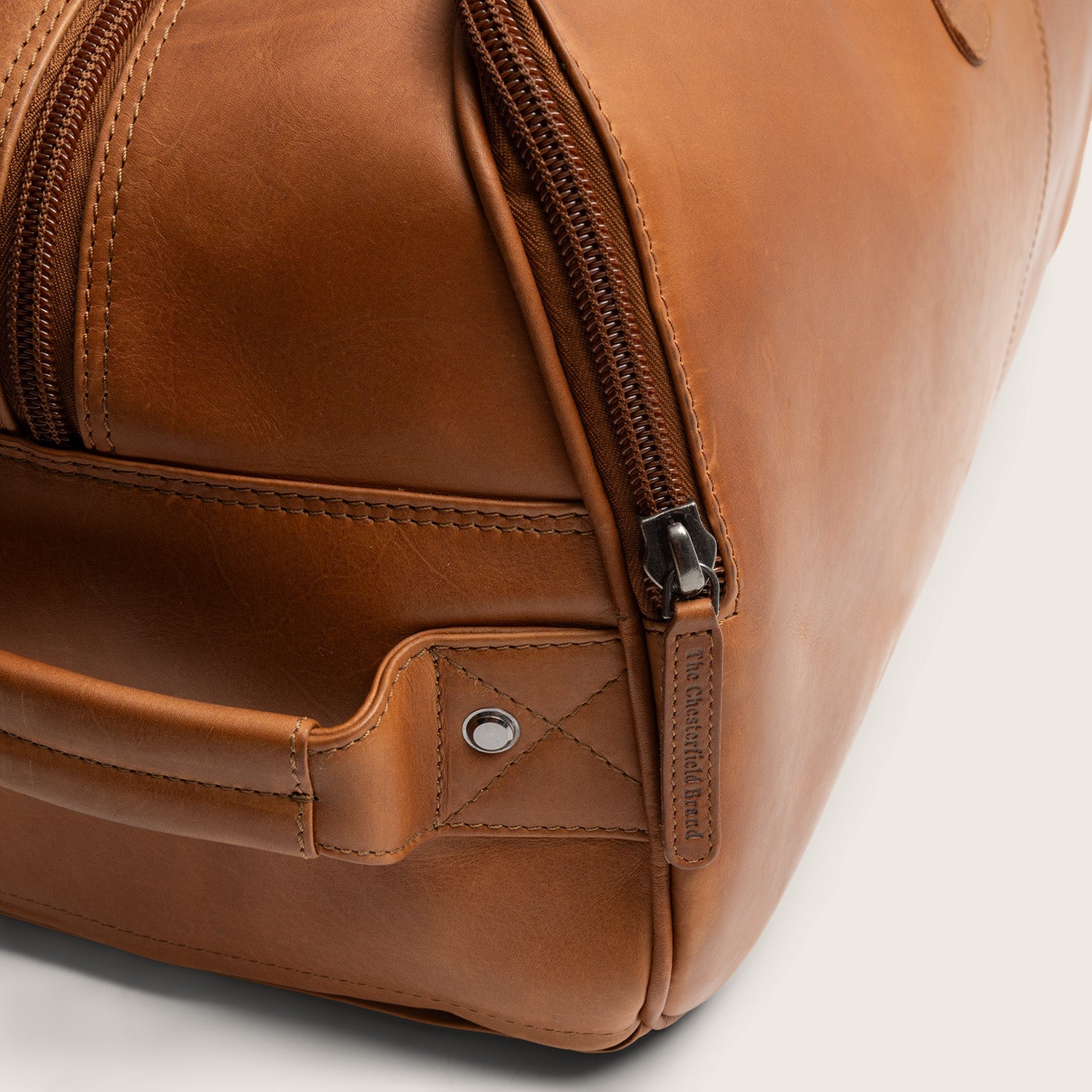 Leren Trolley Weekendtas Cognac Jayven