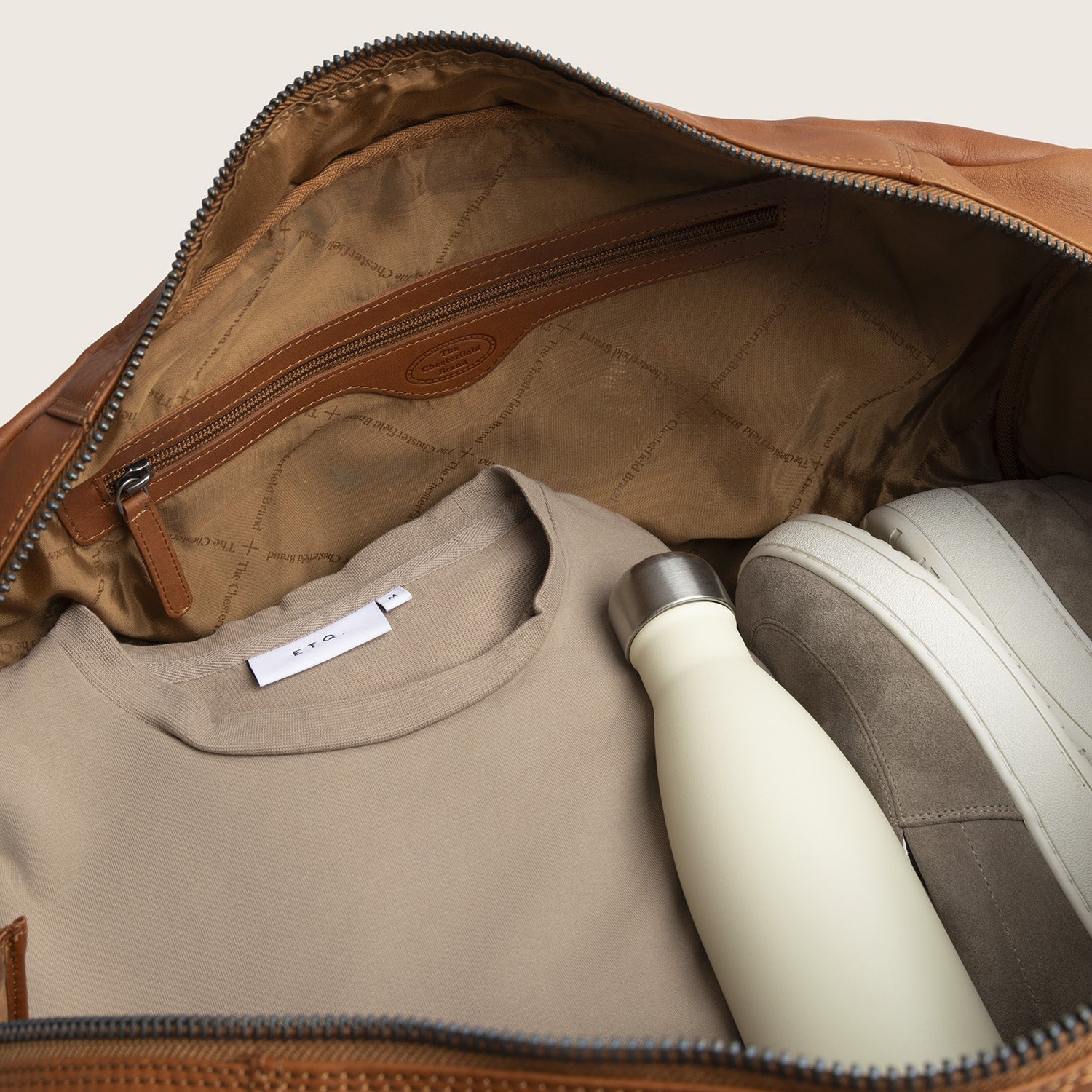 Leren Weekendtas Cognac Perth