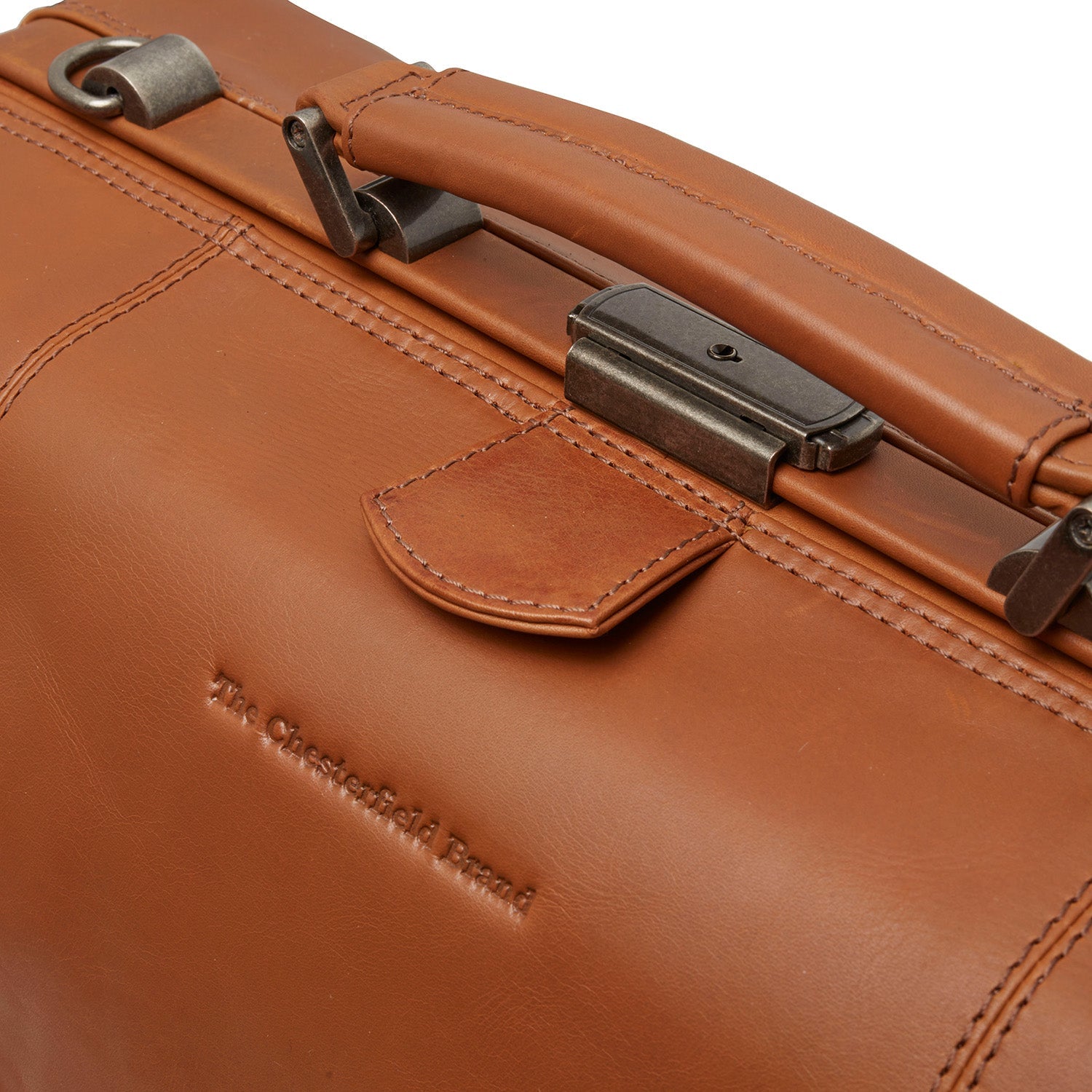 Leren Weekendtas Cognac Texel
