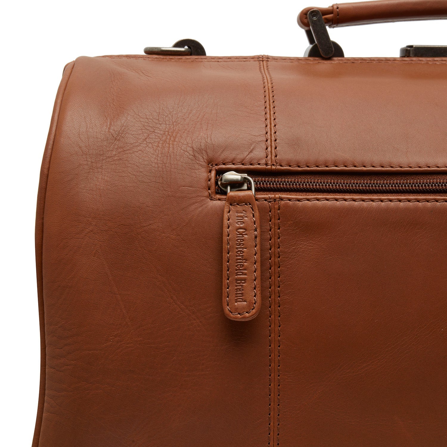 Leren Weekendtas Cognac Texel