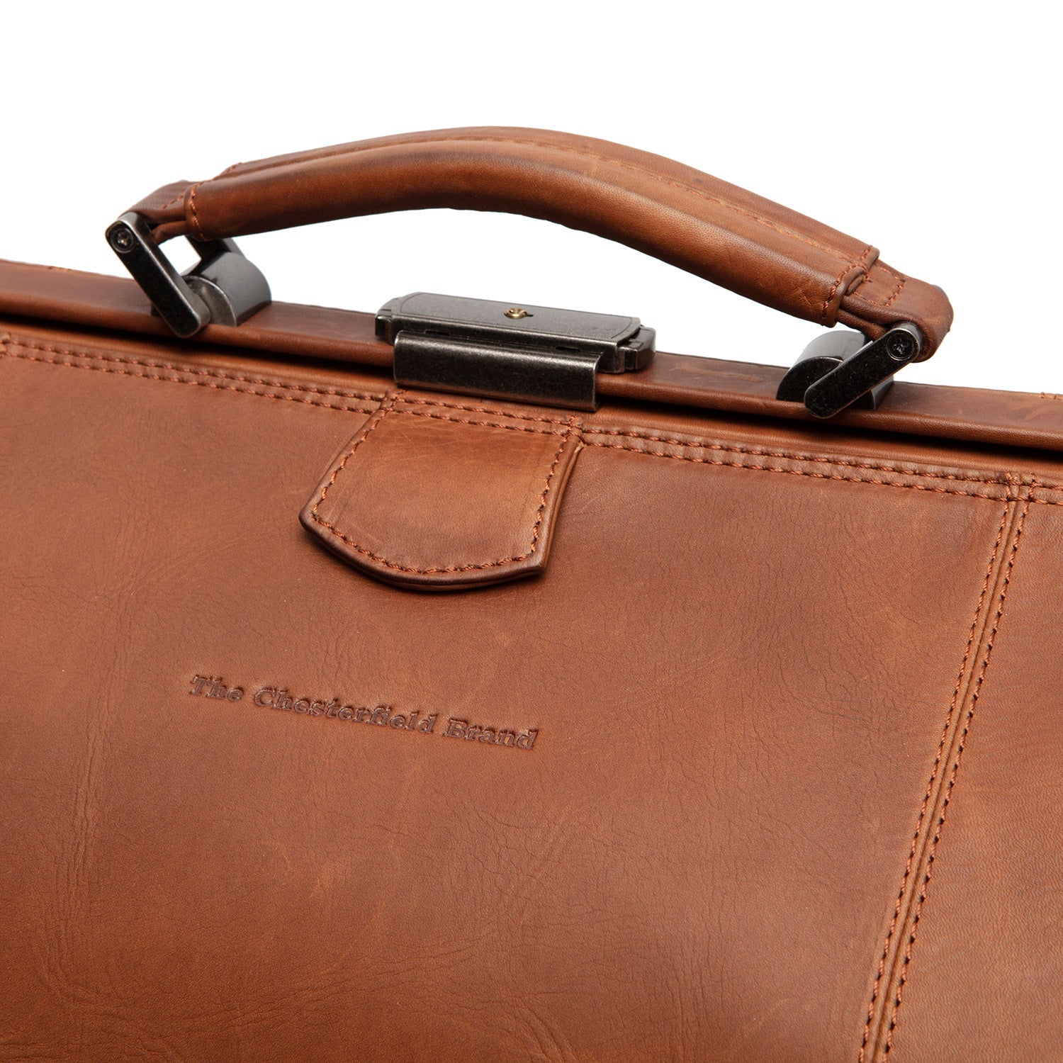 Leren Weekendtas Cognac Corfu