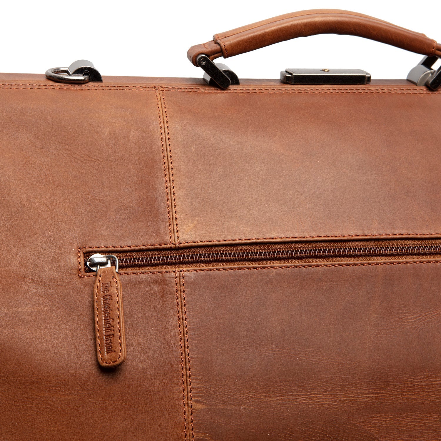 Leren Weekendtas Cognac Corfu