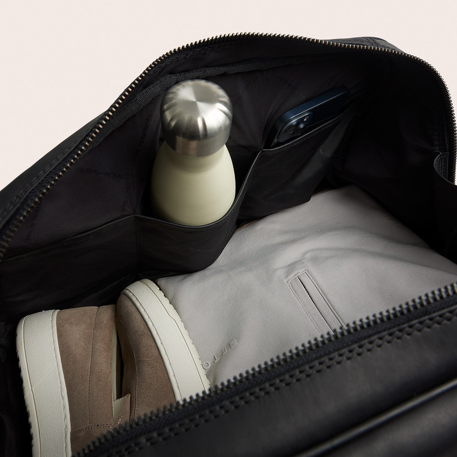 Leren Weekendtas Zwart Volenza