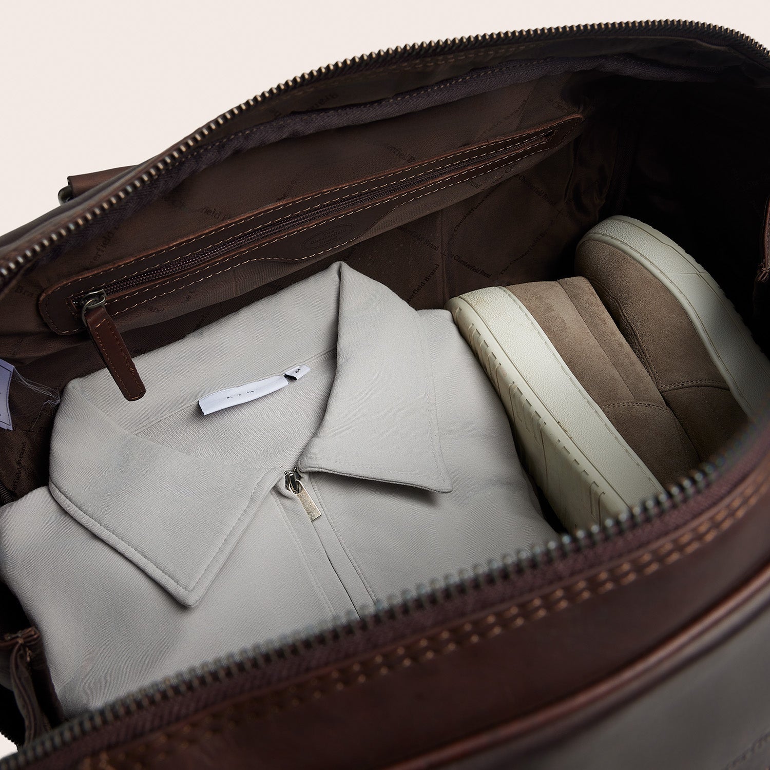 Leren Weekendtas Bruin Volenza