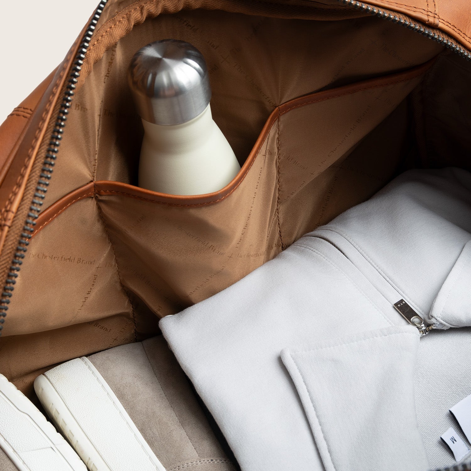 Leren Weekendtas Cognac Volenza