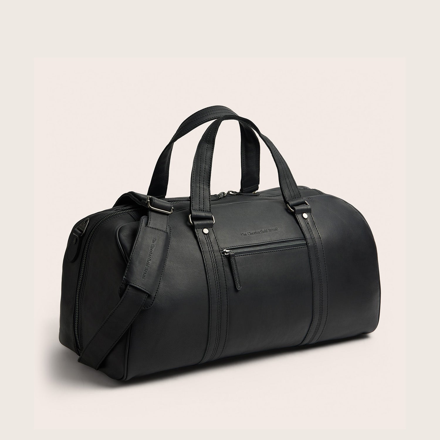 Leren Weekendtas Zwart Rivaro