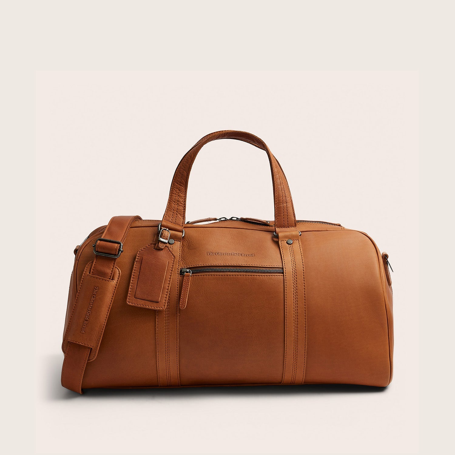 Leren Weekendtas Cognac Rivaro