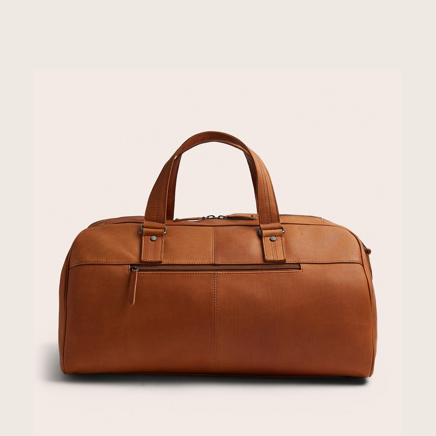 Leren Weekendtas Cognac Rivaro