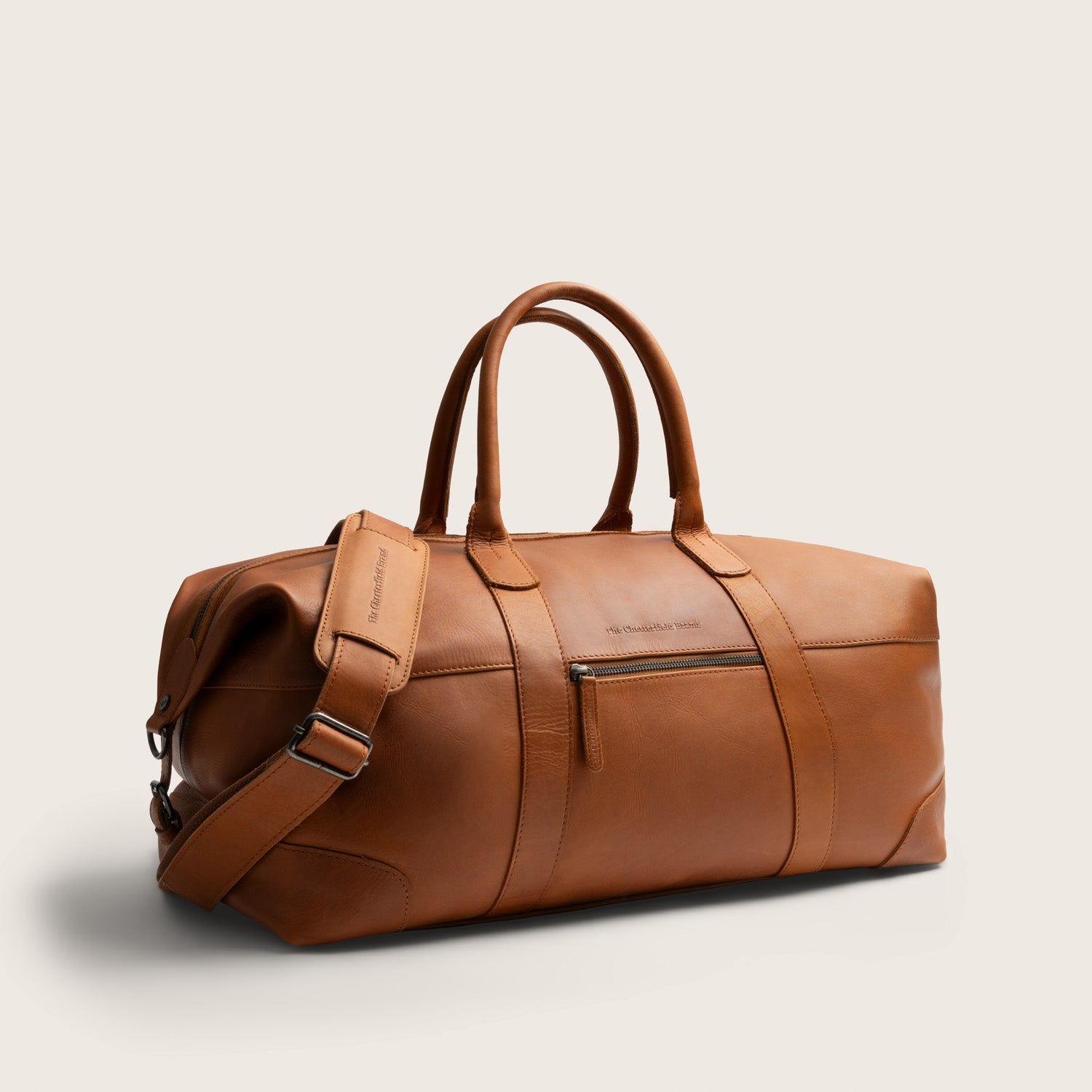 Leren Weekendtas Cognac Portsmouth-II