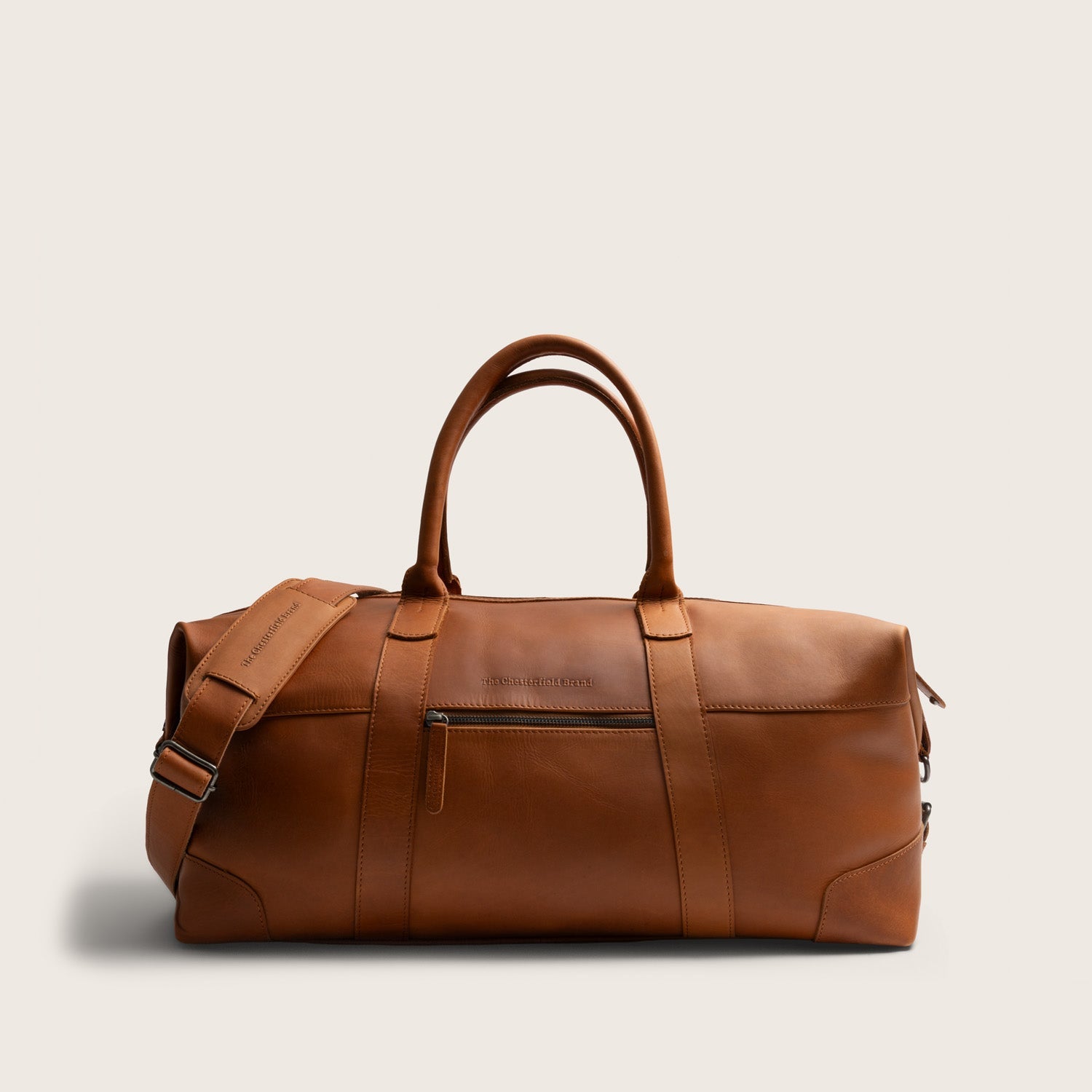 Leren Weekendtas Cognac Portsmouth-II